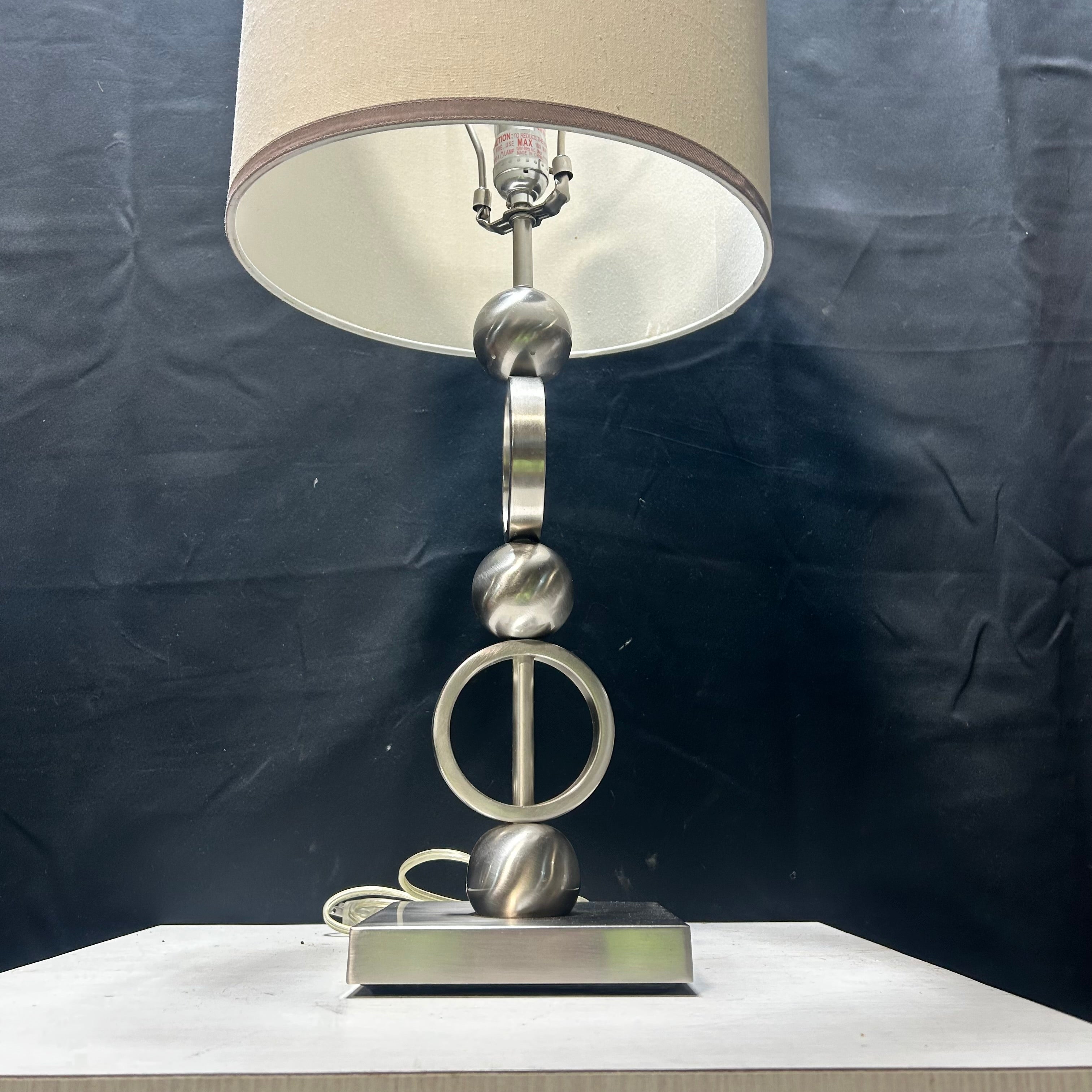 Nickel Sphere Table Lamp 13"x 28"