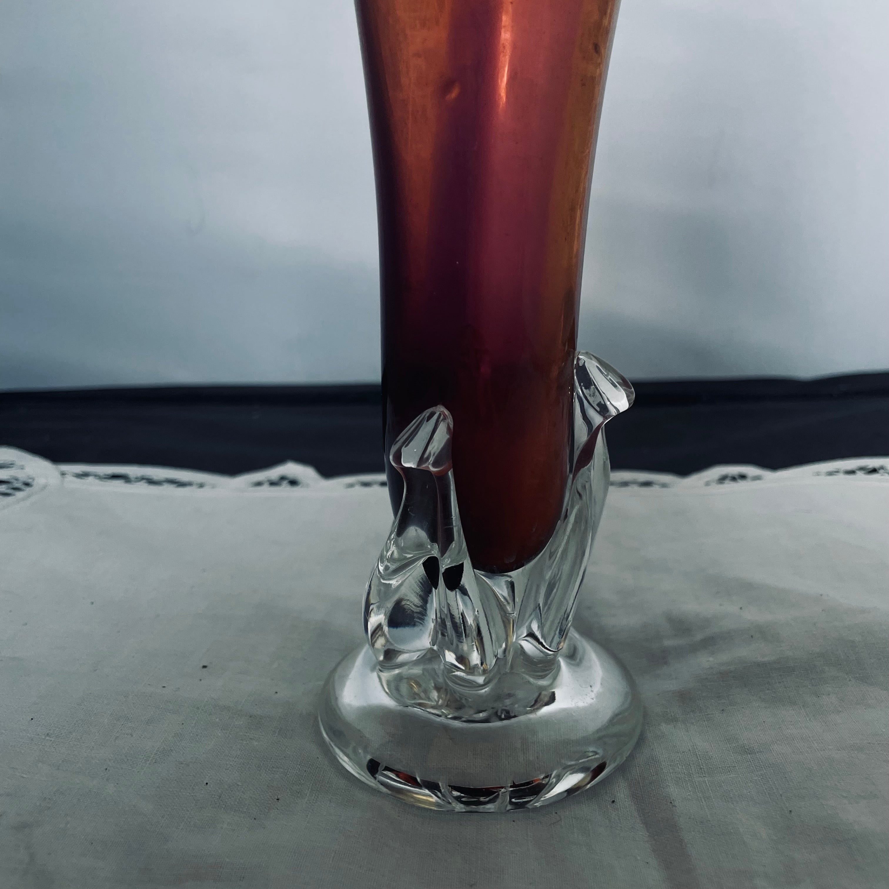 Amy Nowell Signed Handblown Art Glass Vase, 10.5"