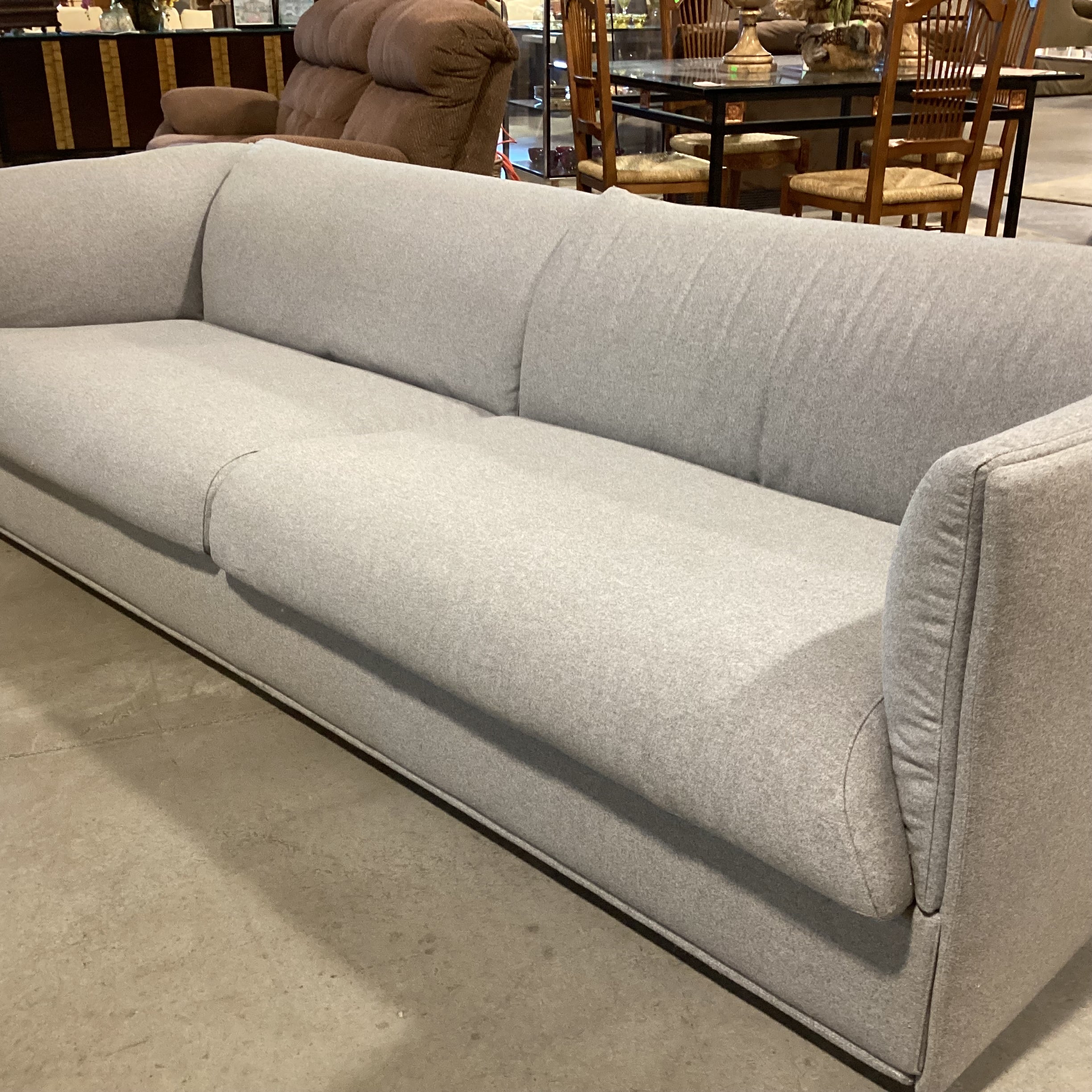 LEMA Italian Luxury Grey Wool Modern Sofa 101"x 38"x 30"