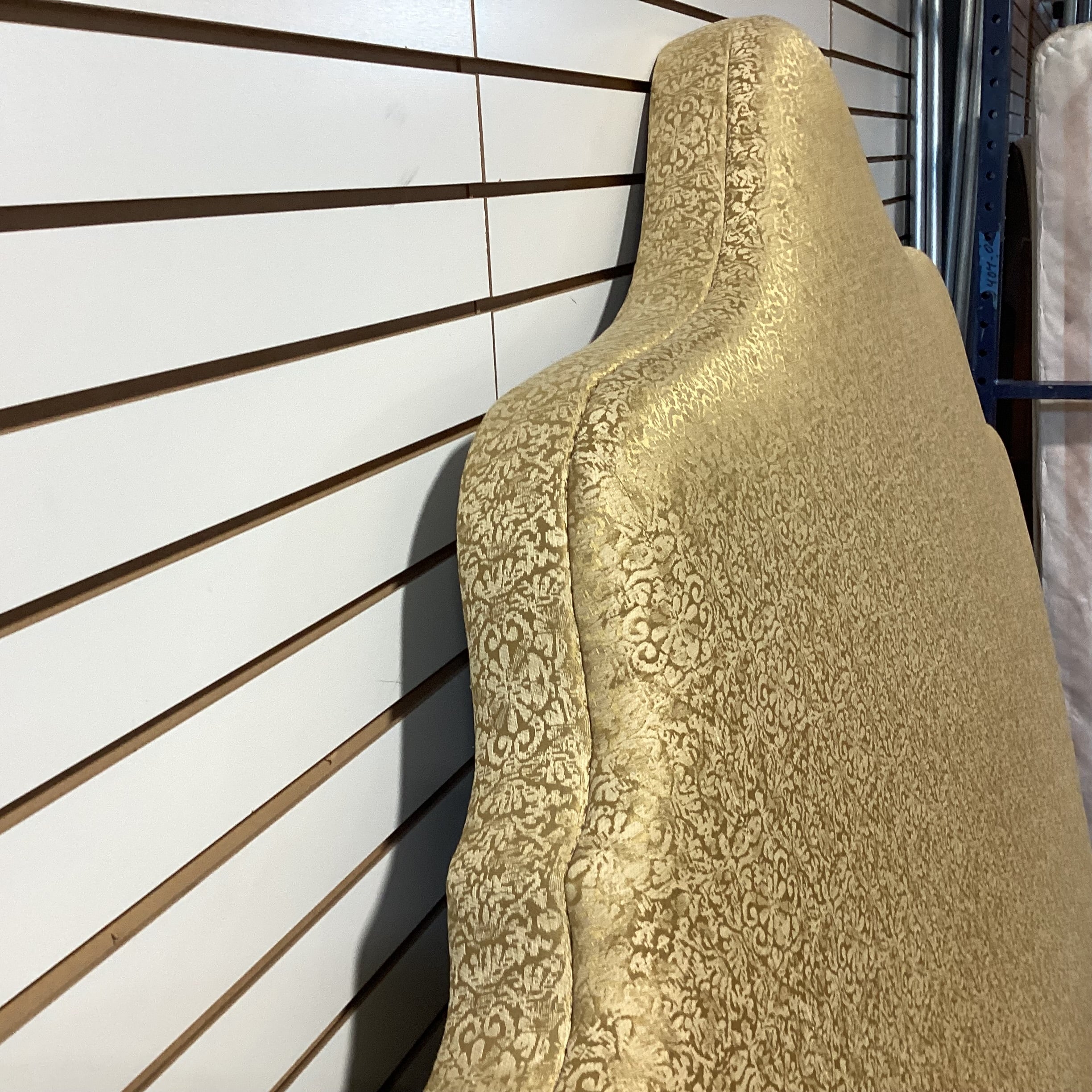 KING Metallic Gold on Gold Raised Scroll Floral Design Custom Headboard 83"x 73"