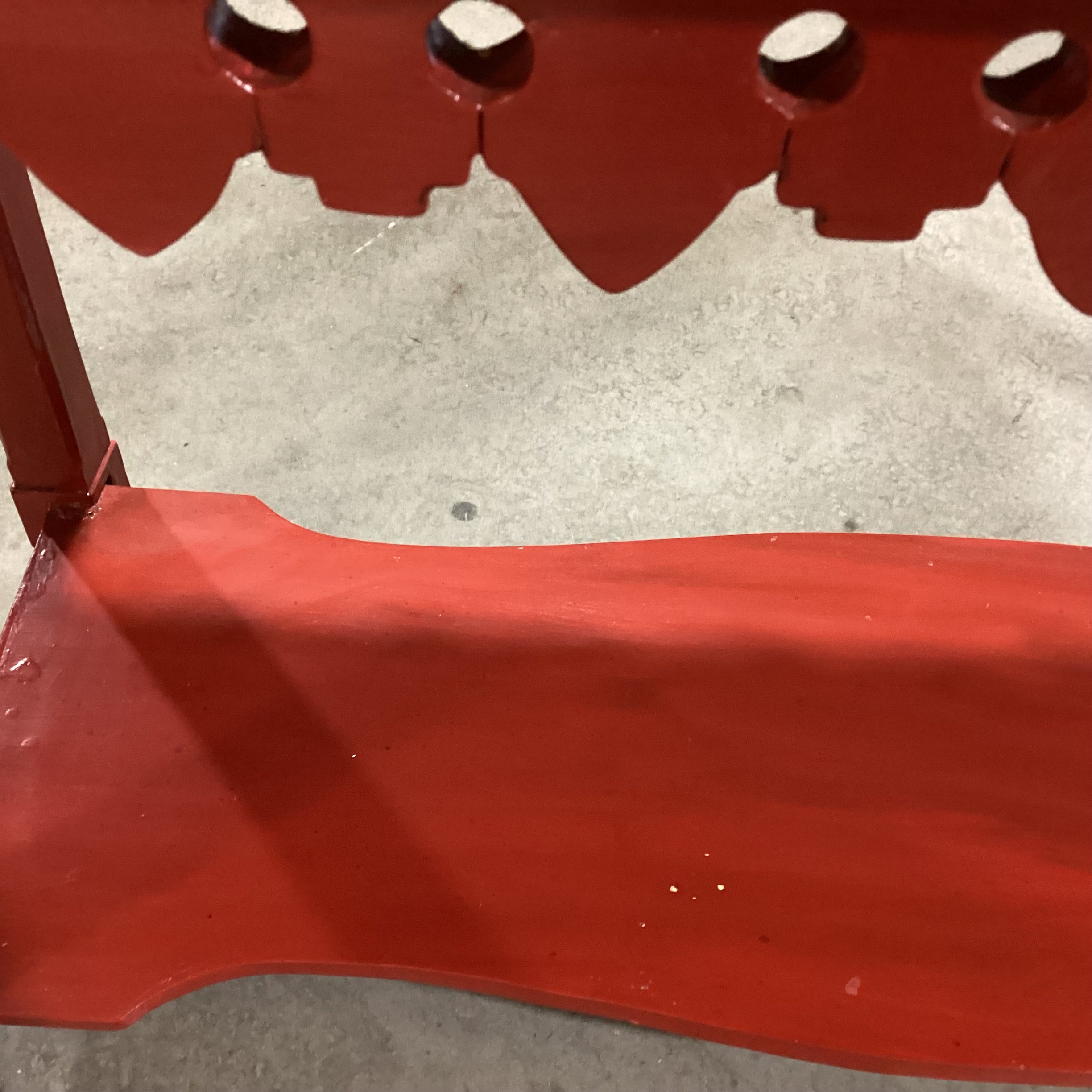 Red Finished Carved Wood 2 Drawer with Bottom Shelf Sofa Table 47"x 17"x 30"