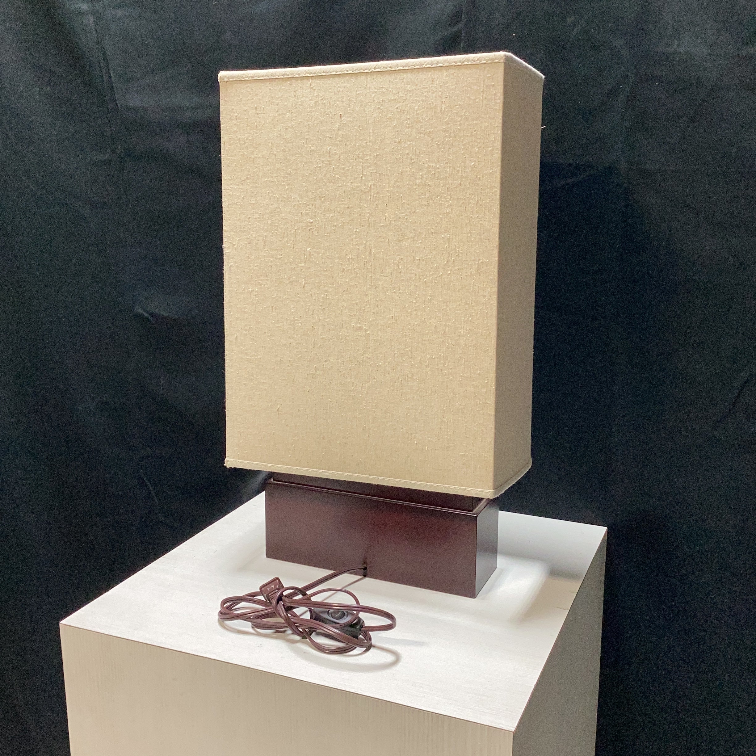 Modern Rectangle Table Lamp With Matching Shade 7" x 13" x 23"
