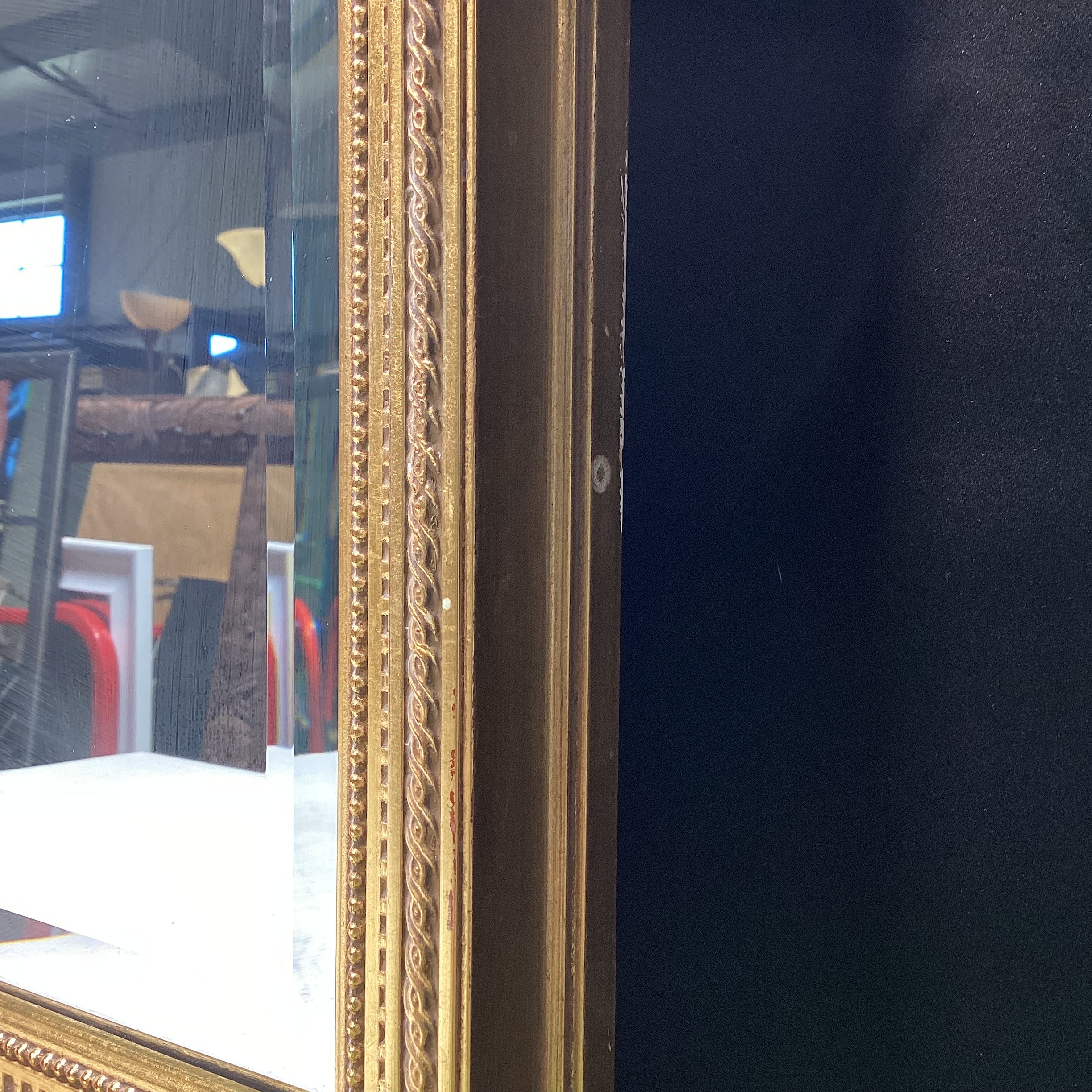 Vintage La Barge Gold Beveled Edge Wall Mirror 27.5" x 39.5"