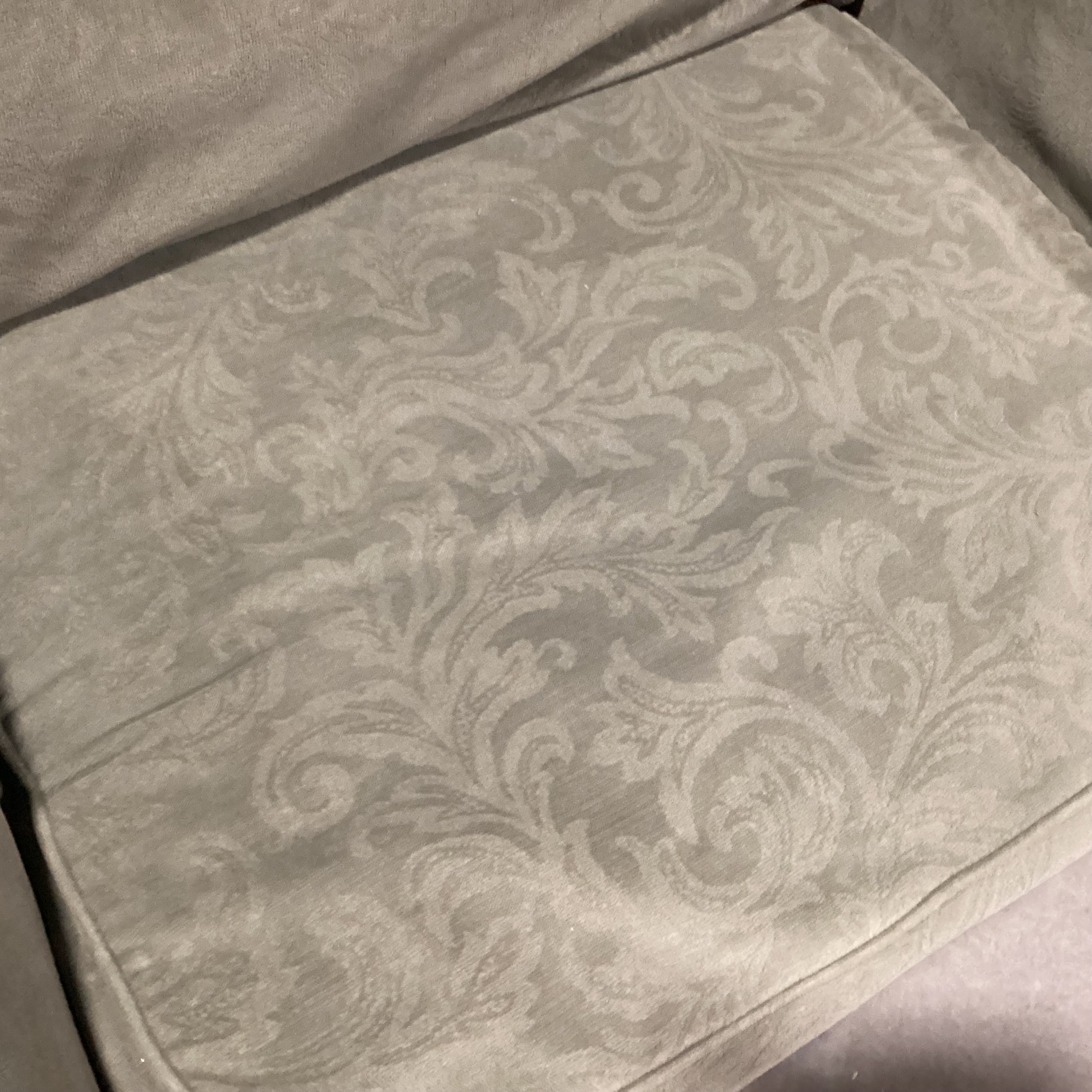 Sage Raised Scroll Floral & Nailhead Chair 50"x 39"x 30"