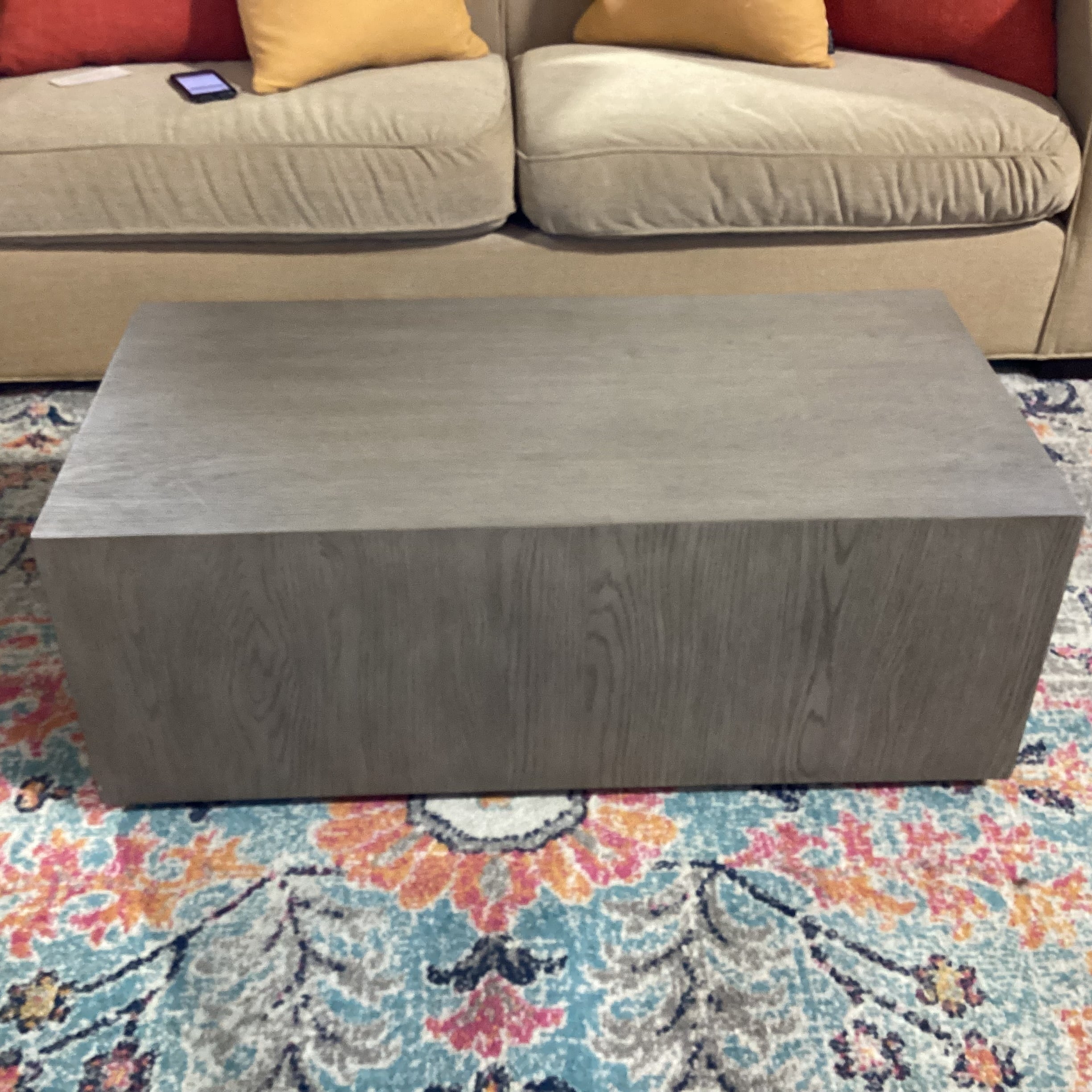 Restoration Hardware Grey Washed Oak Coffee Table 39"x 19"x 15"