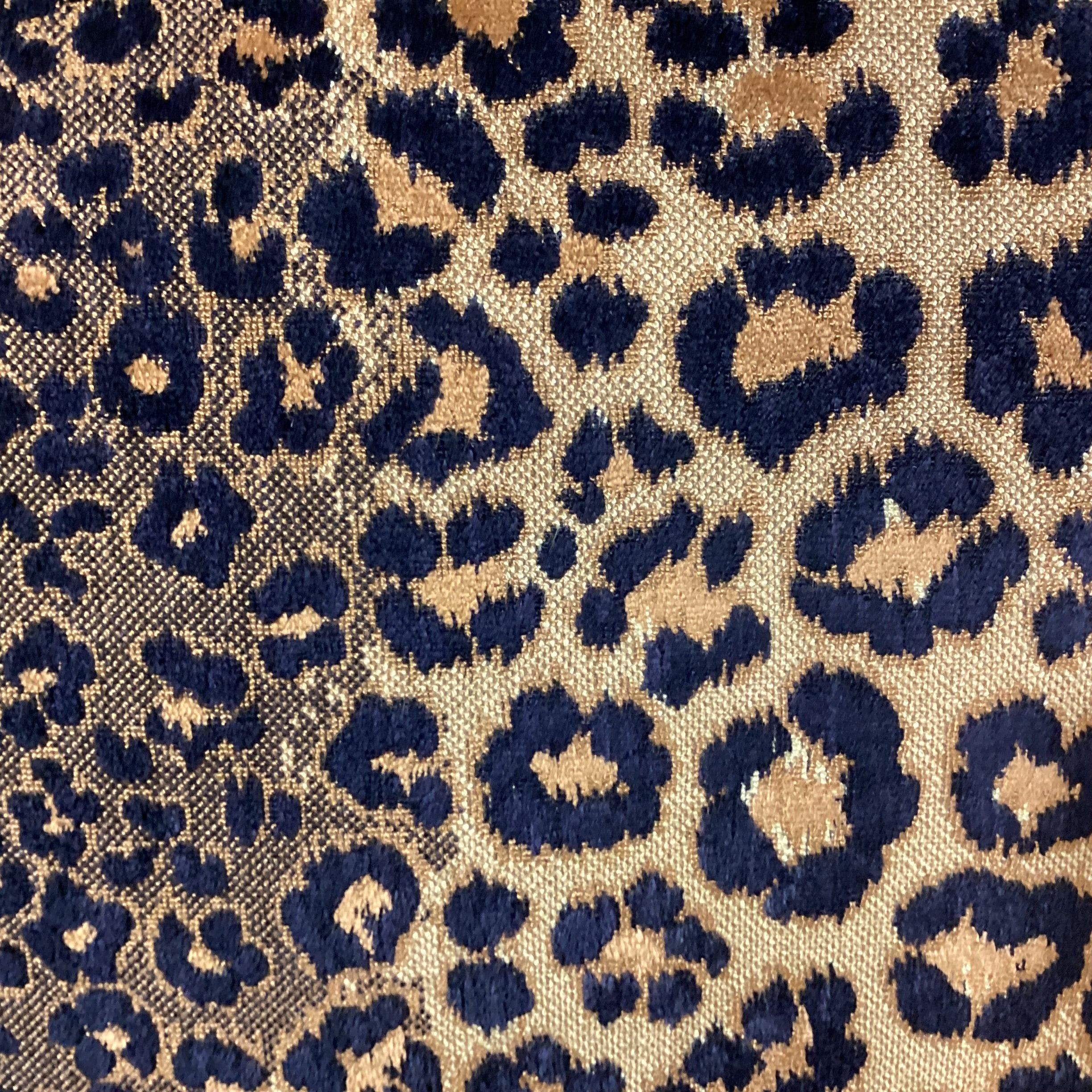 JJ Custom Raised Cheetah Woven With Front Brass Casters Chair 36"x 36"x 36"