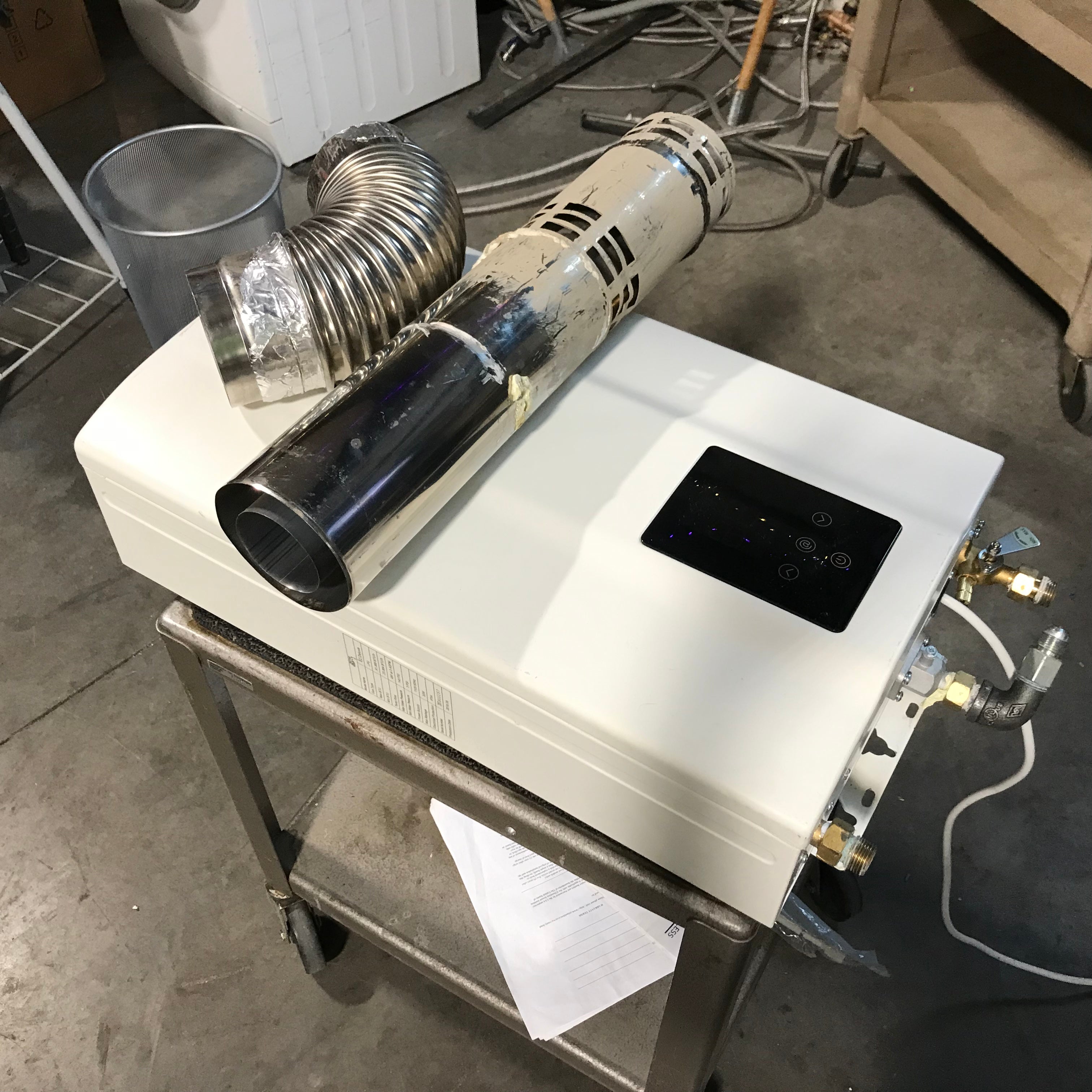EZ Tankless Deluxe White Tankless Water Heater  13.5"x 23"x 6"