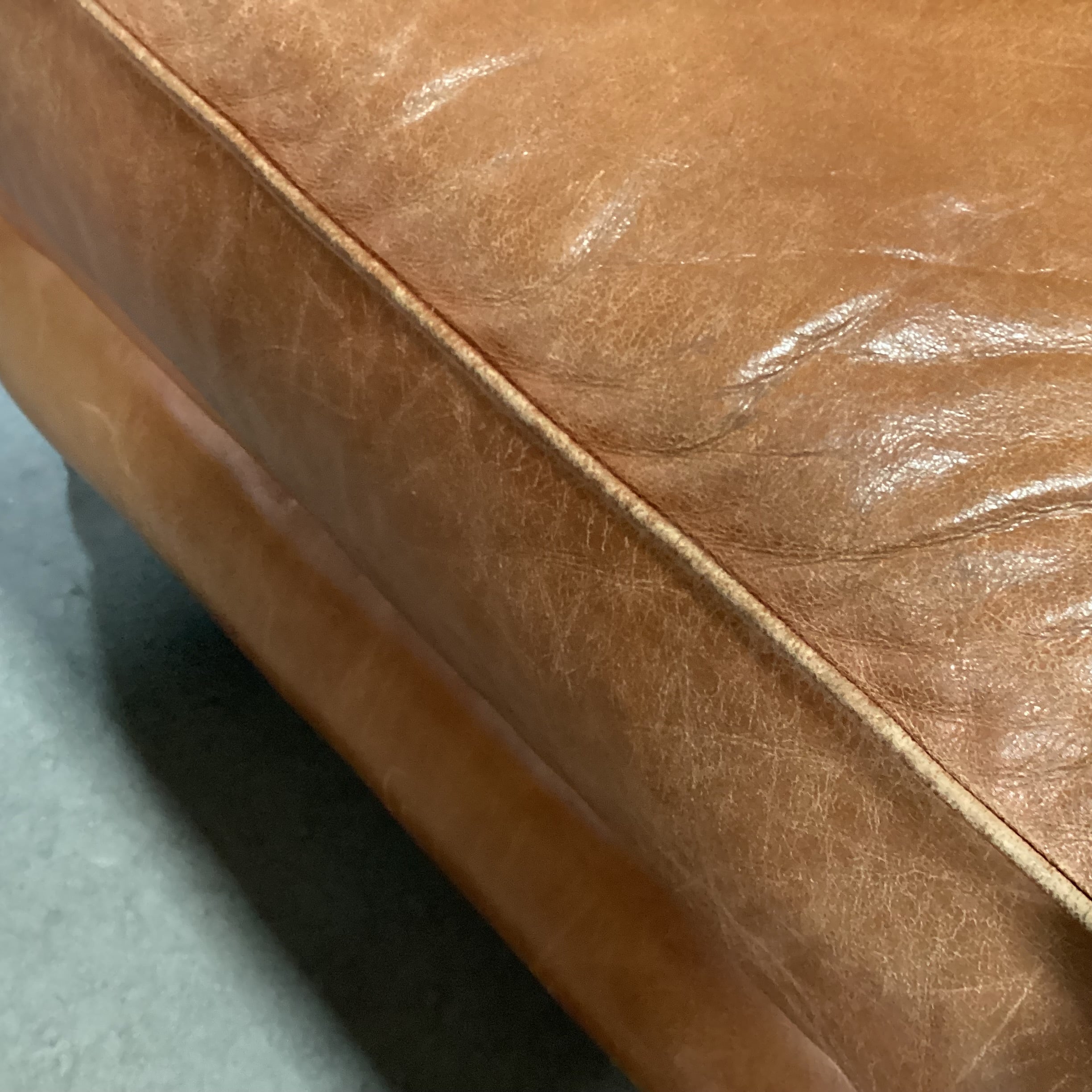Cognac Leather Chair 42"x 36"x 38"