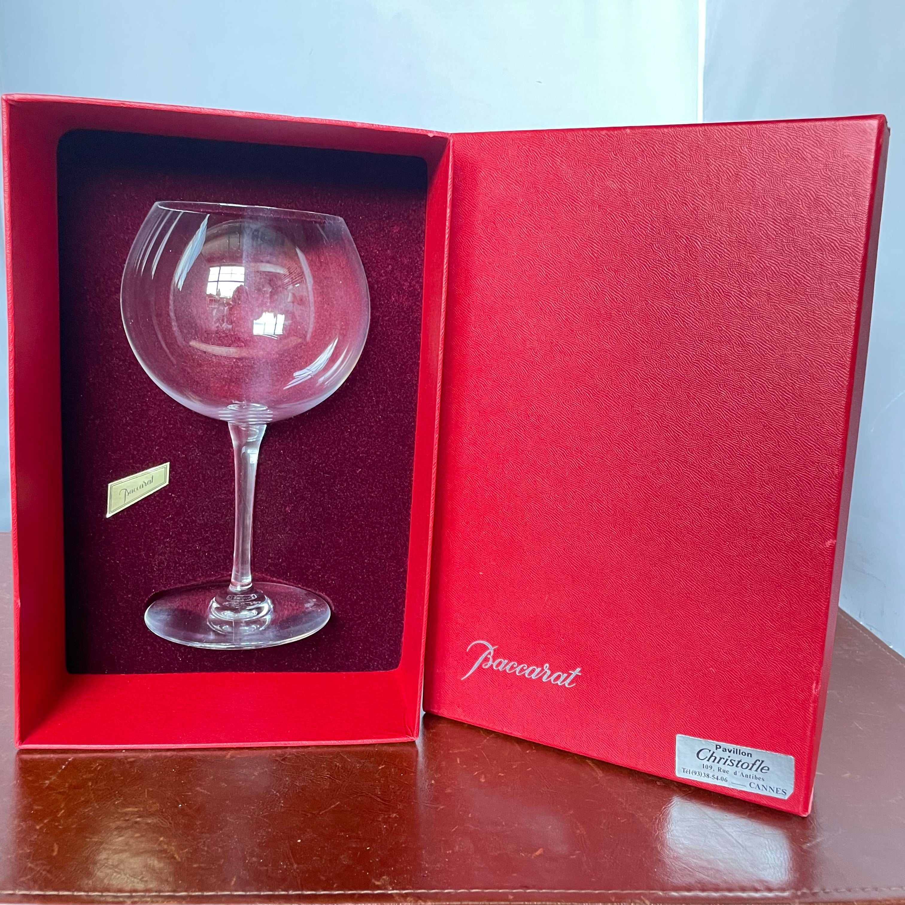 Vintage Baccarat Tastevin Pommard Burgundy Wine Glass in Original Gift Box