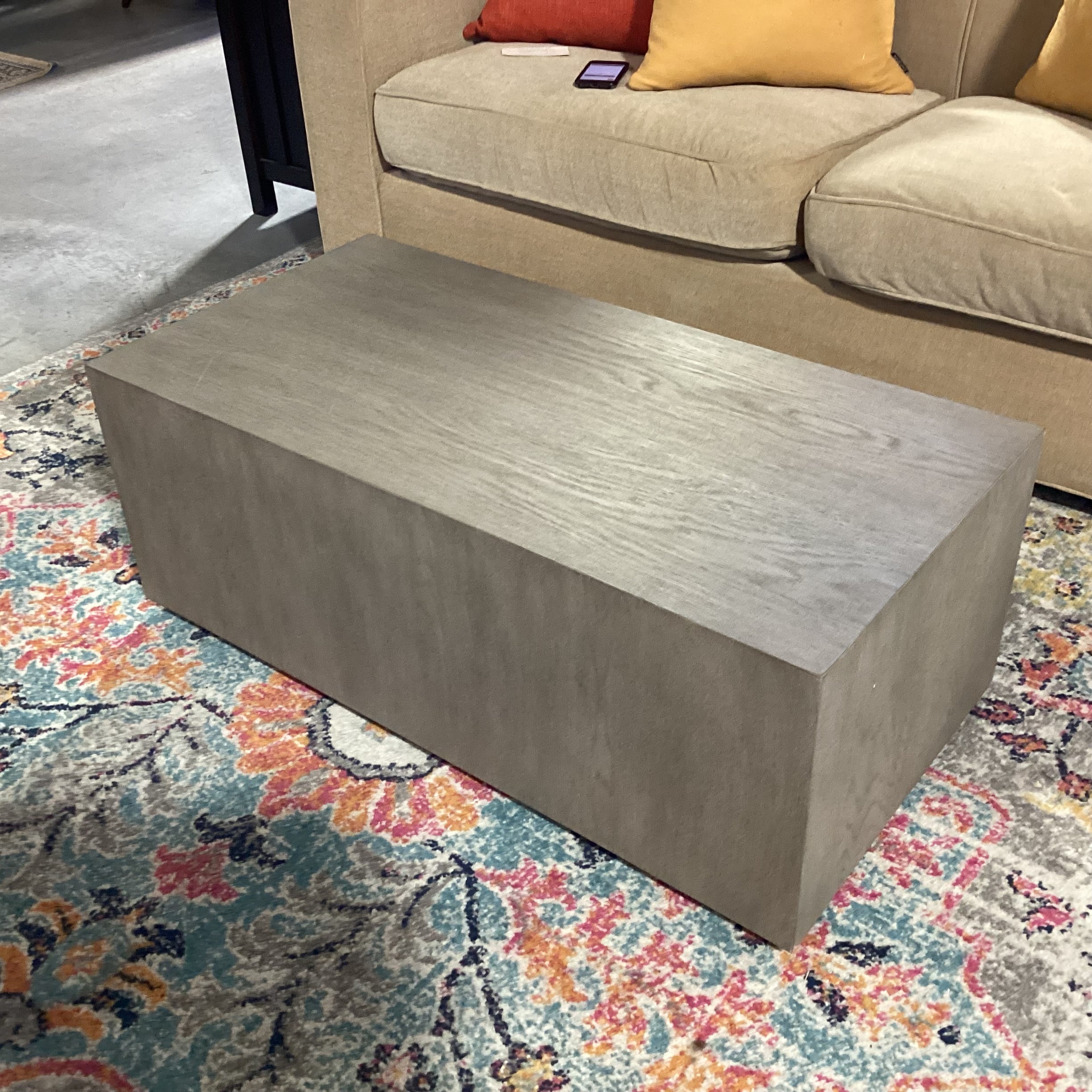 Restoration Hardware Grey Washed Oak Coffee Table 39"x 19"x 15"