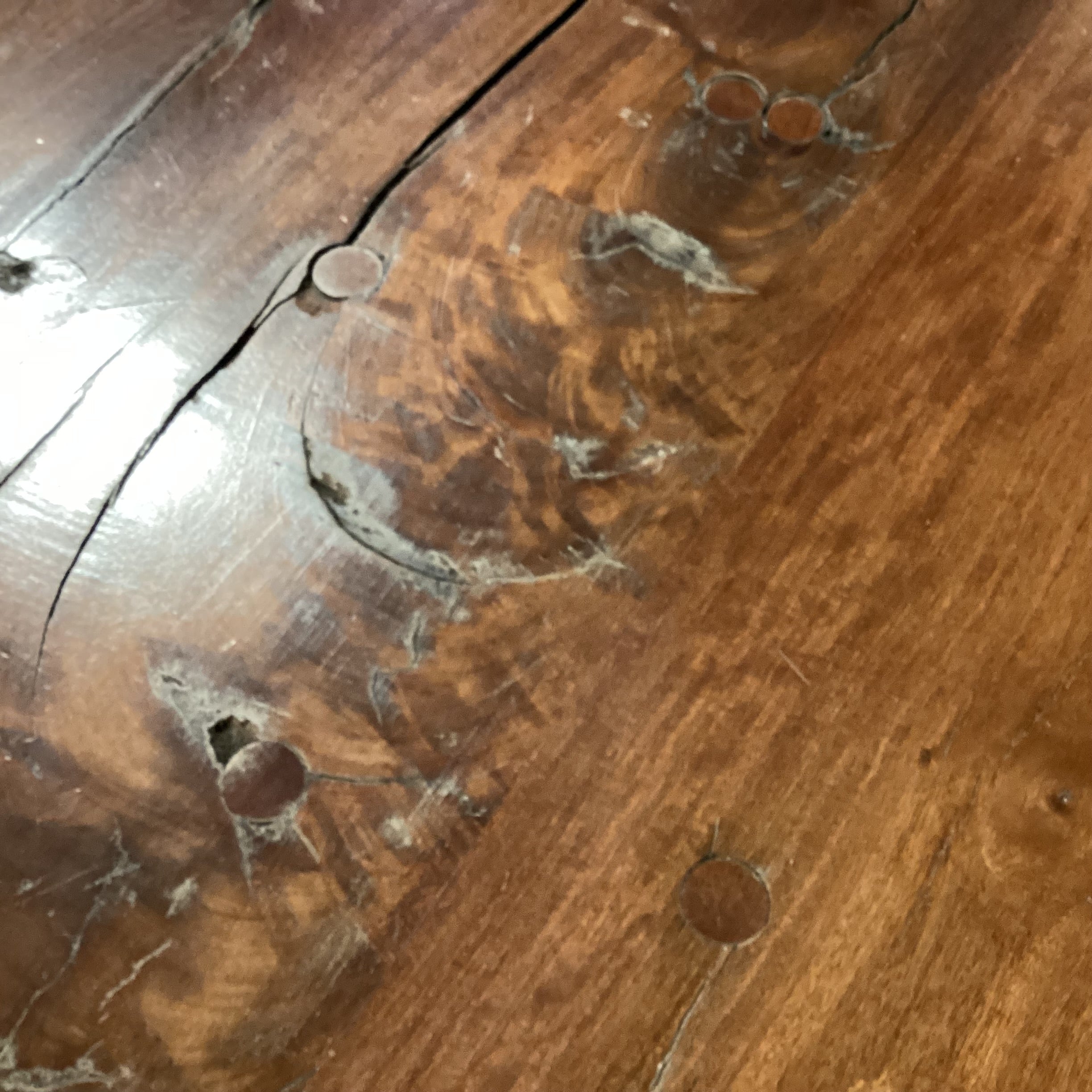 Vintage Solid Wood with Peg Knotching & Trestle Dining Table 72"x 48"x 30"