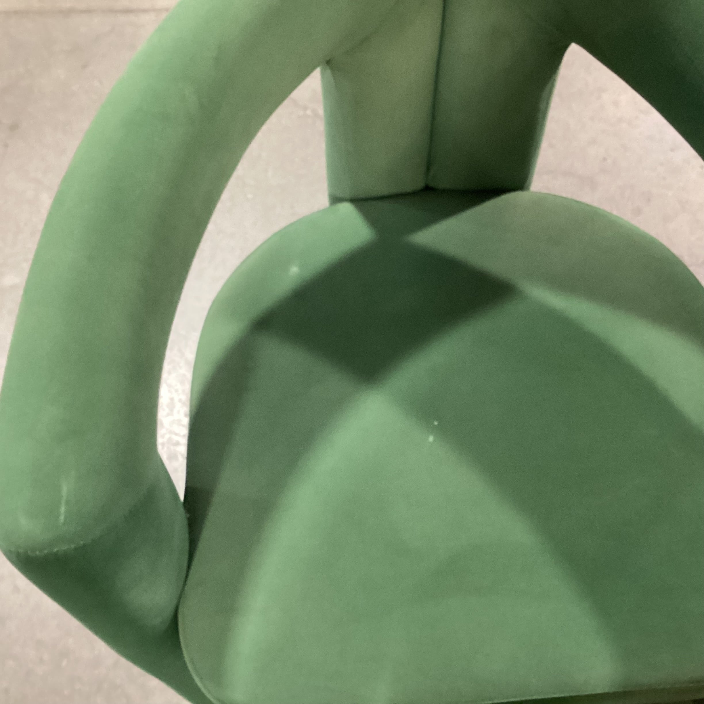 SET of 4 Mid Century Style Green Velvet Dining Chairs 24"x 20"x 29"