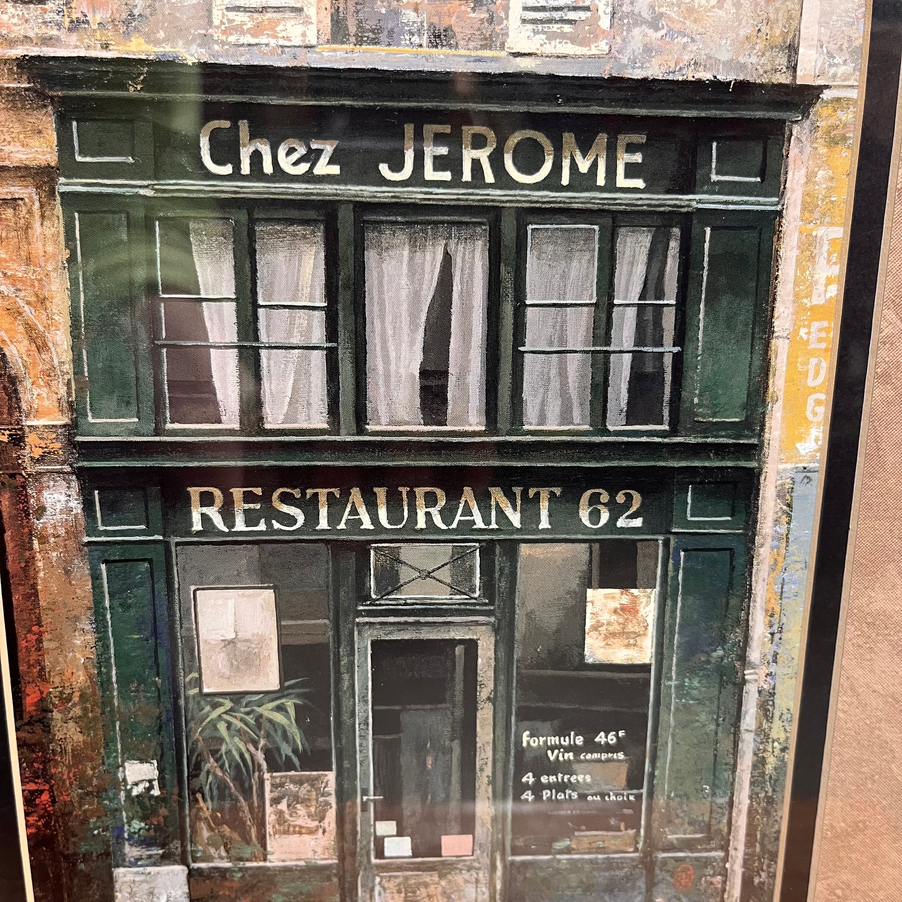 Hak "Chez Jerome" Print on Paper Wall Decor; 17"x 19"