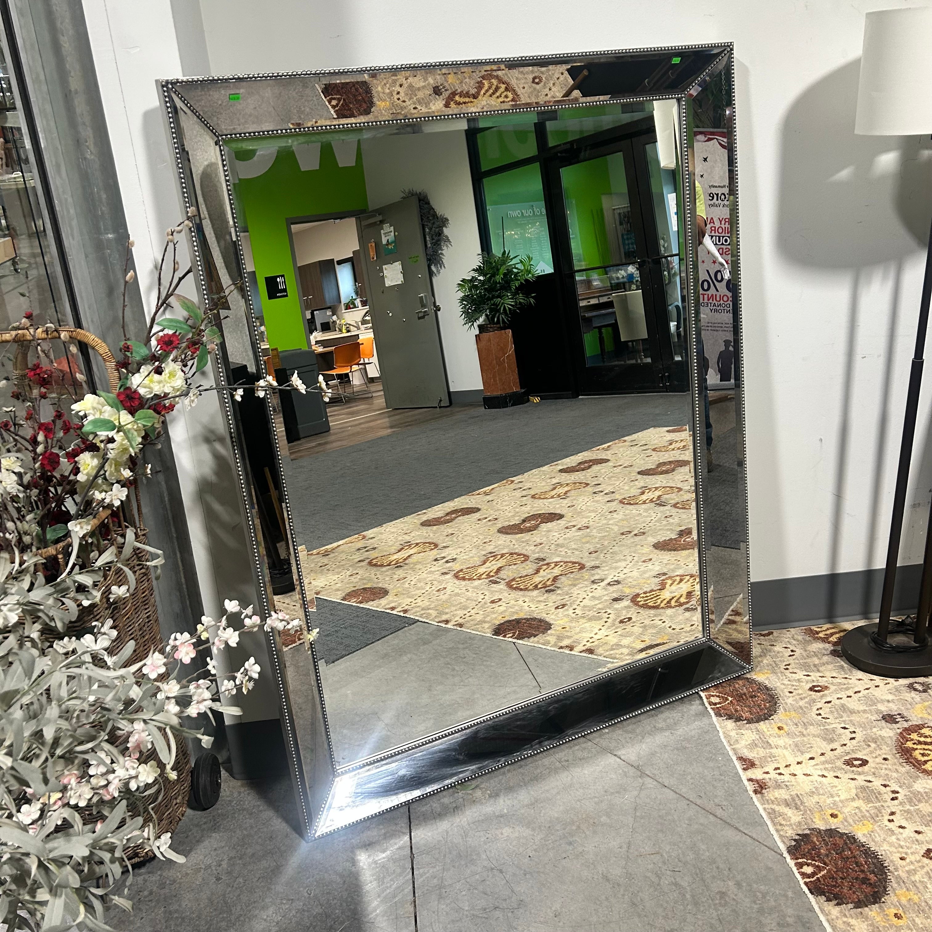 Basset Company Beaded Wall/Floor Mirror 48"x 61"