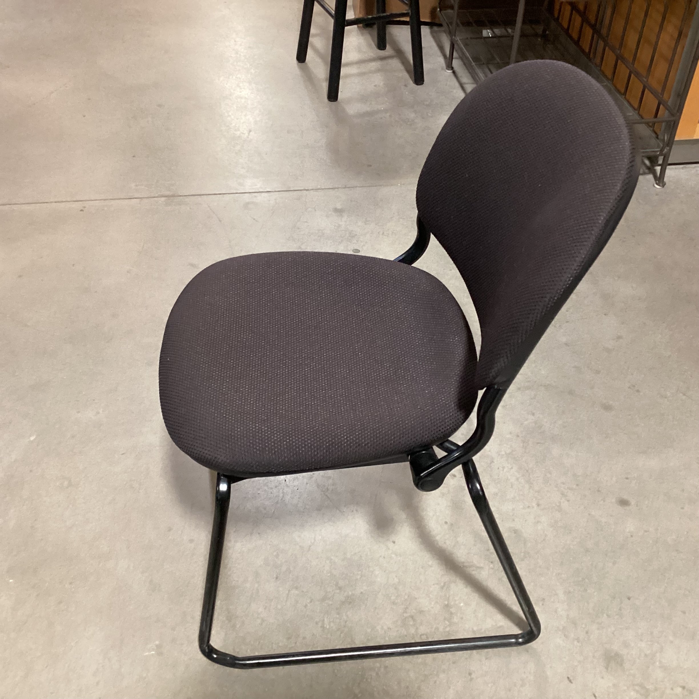 Torsion Designed by Giancarlo Piretti Black Metal & Mesh Stack Chair 21"x 25"x 33"