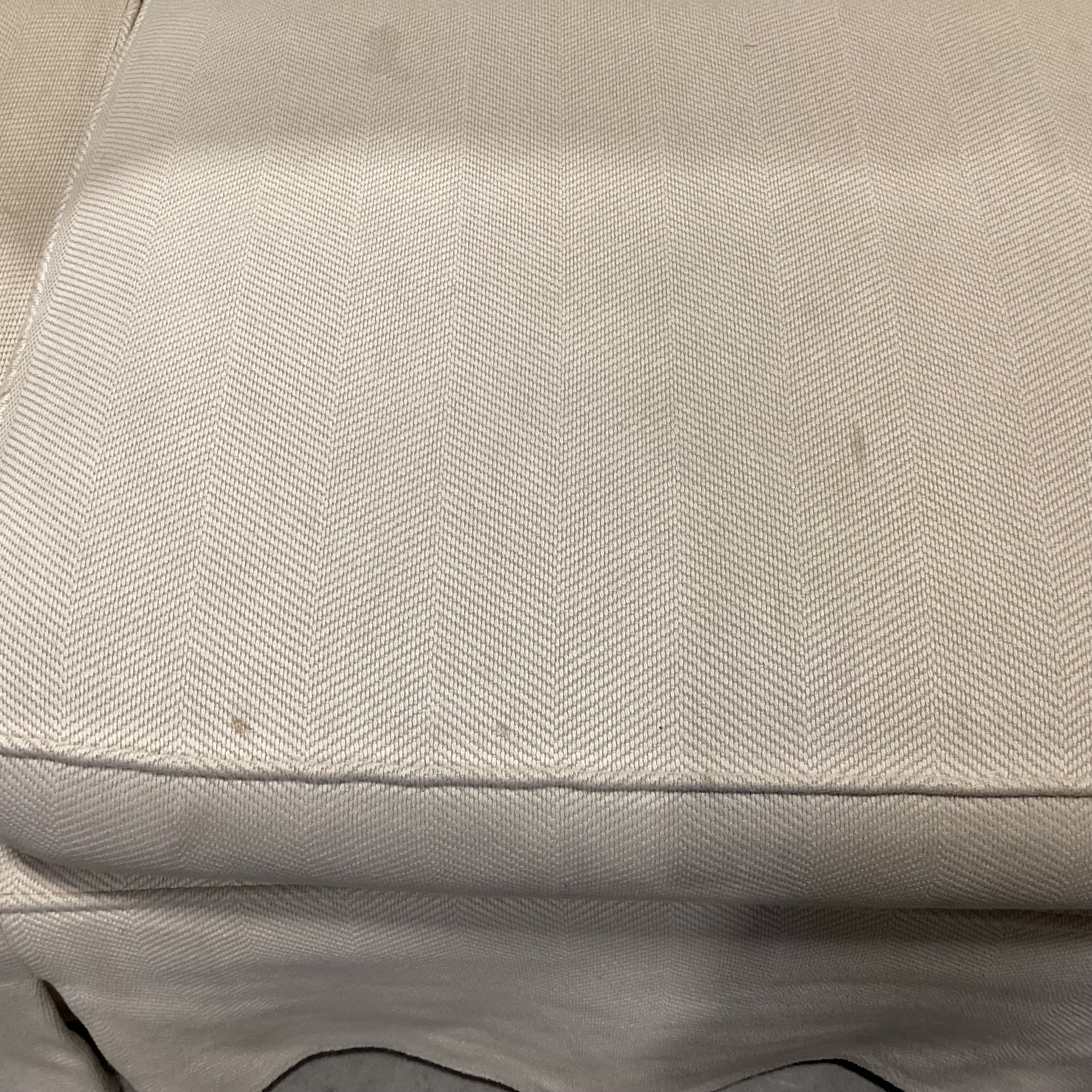 Pottery Barn Cream Woven Slip Covered Sofa 94"x 41"x 30"