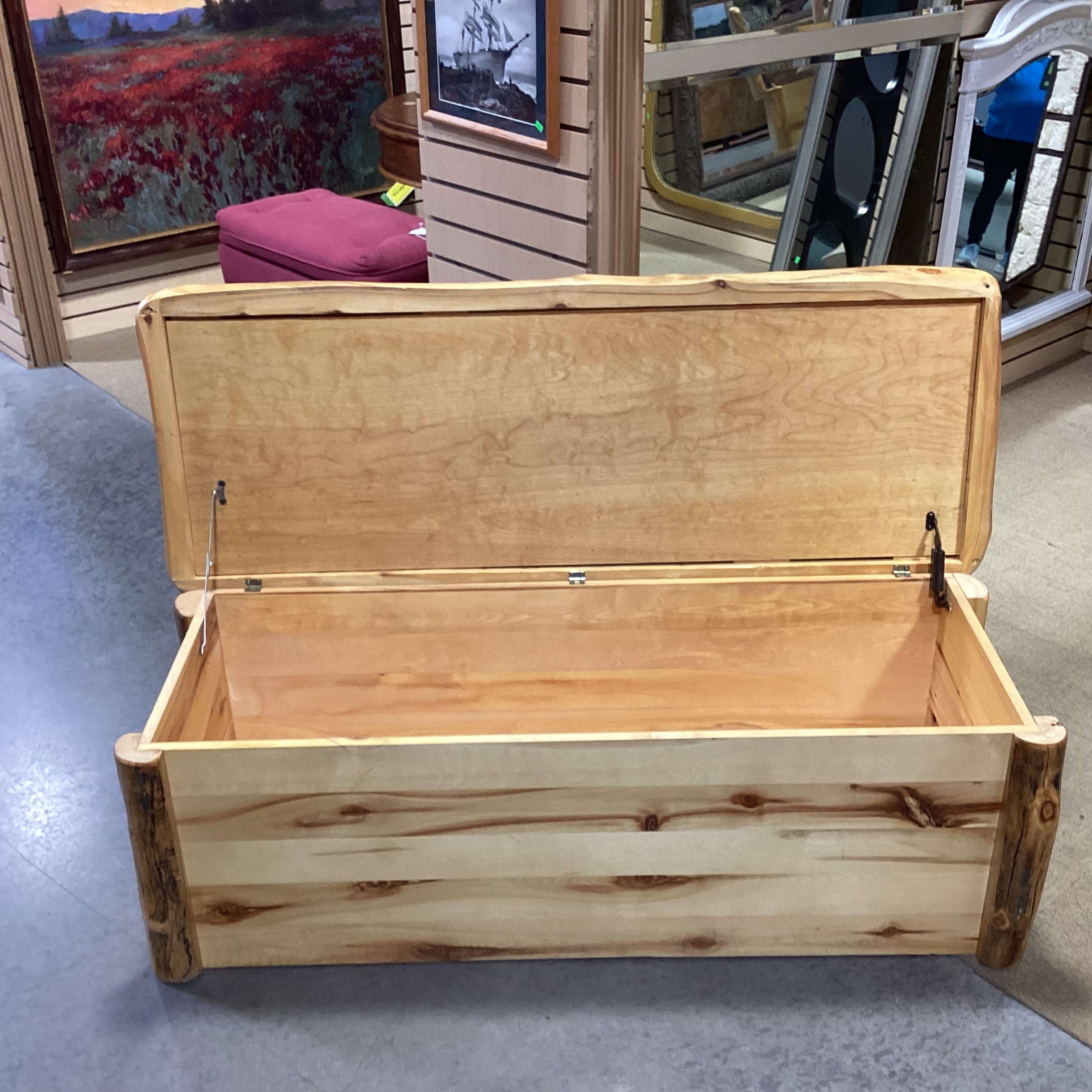 Honey Finish Log Trunk 51"x 20"x 17"