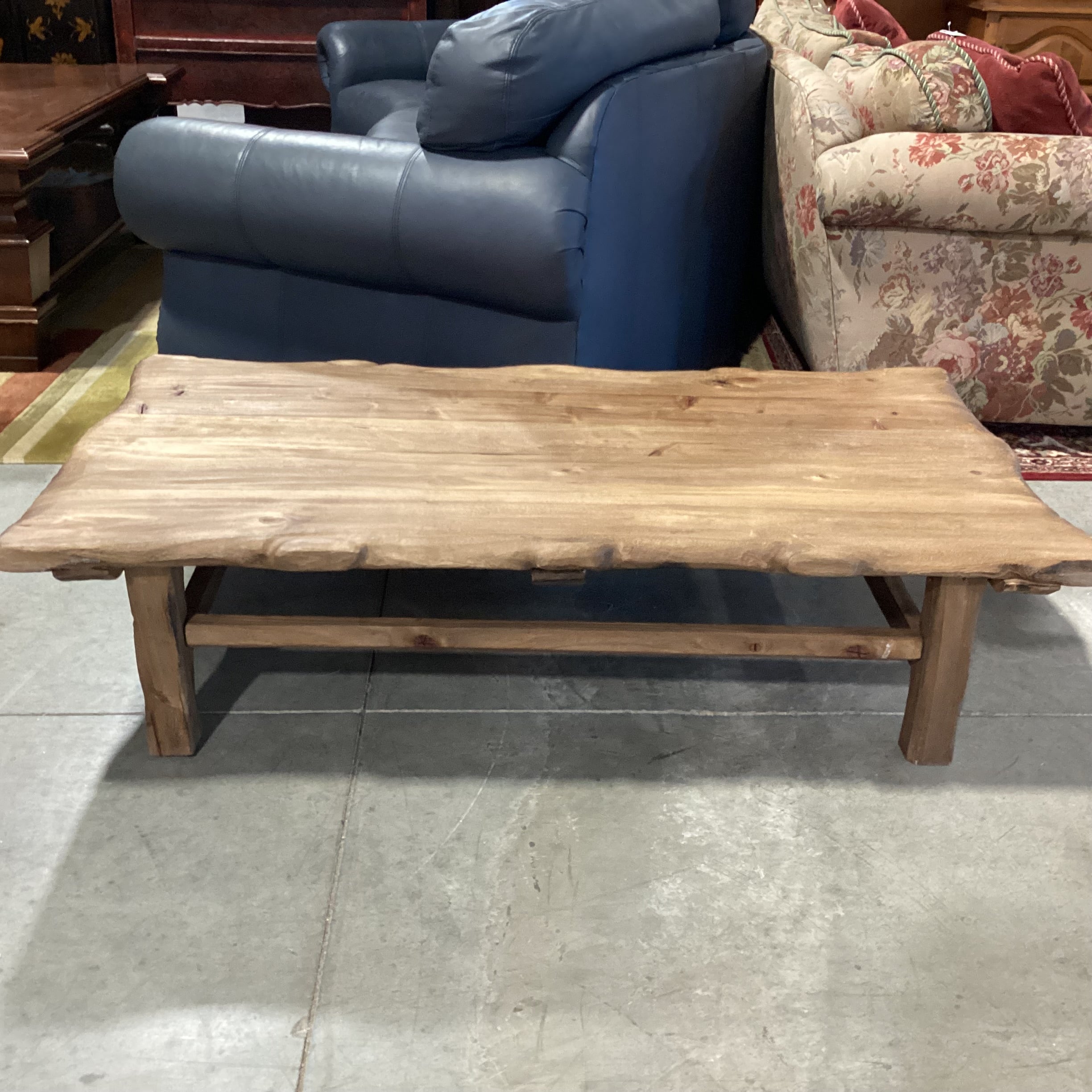 Rustic Wood Coffee Table 55"x 30"x 14"