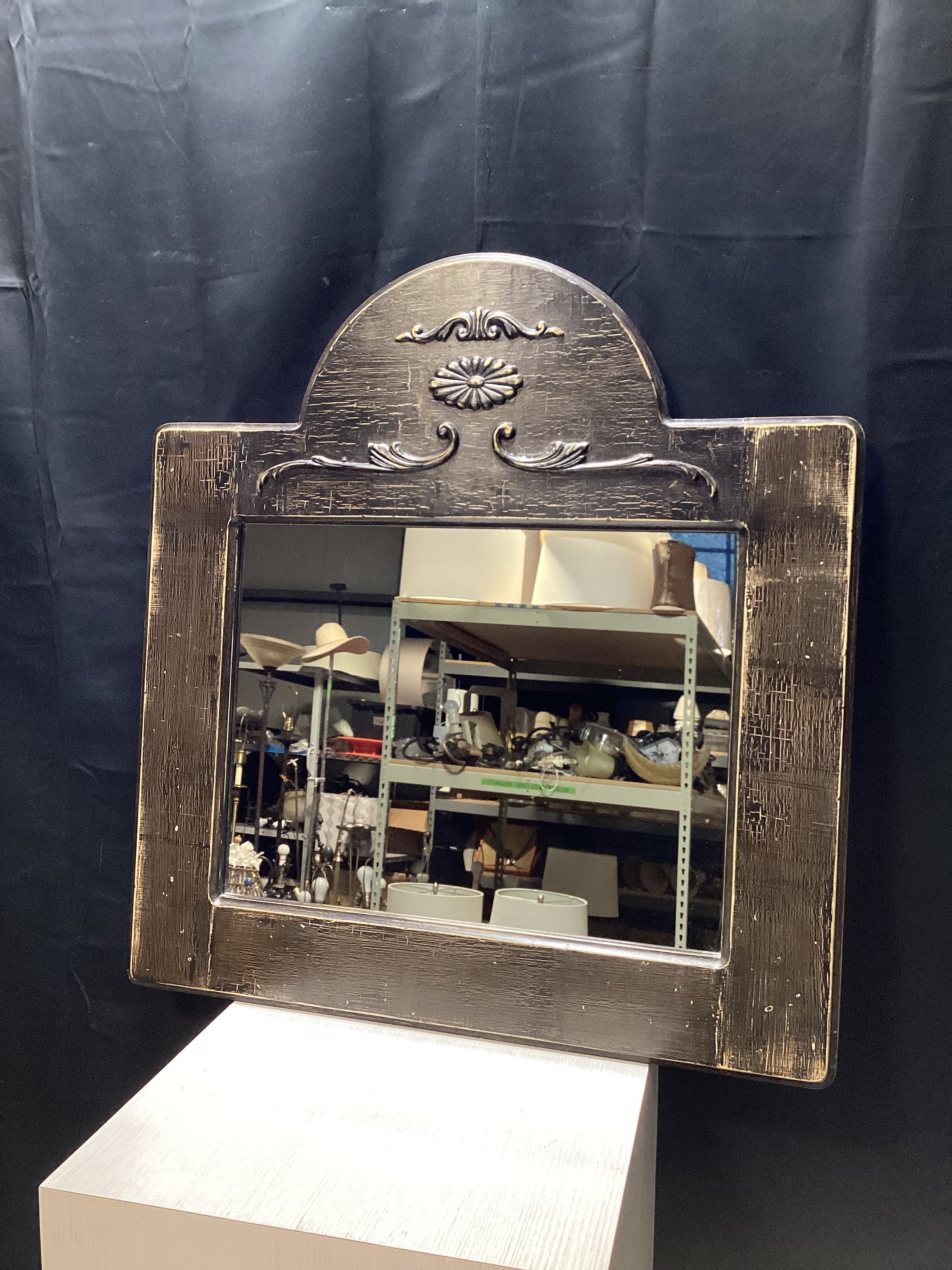 Vintage Floral Applique Wall Mirror 26" x 32"