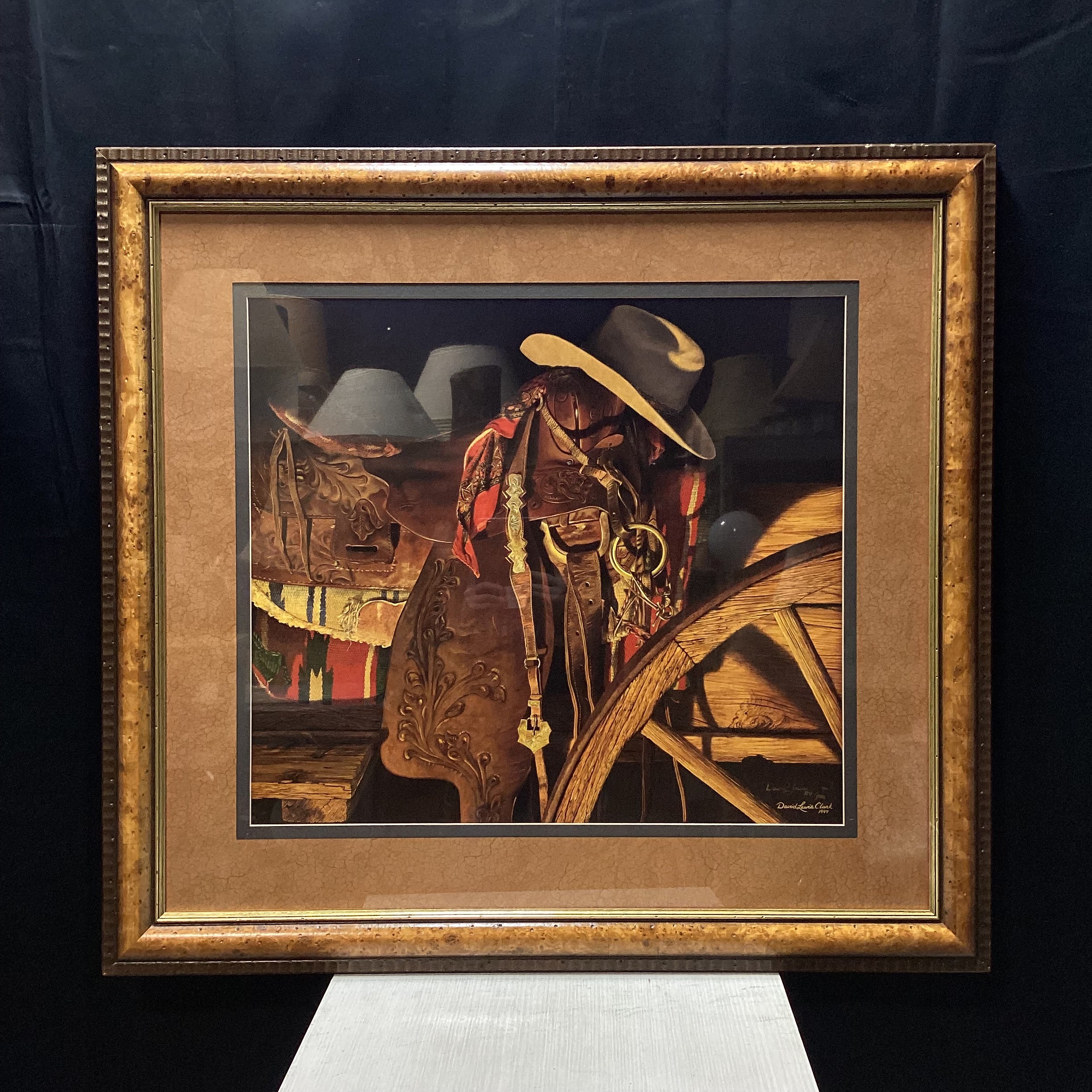 David Lewis Clark Signed Limited Edition Framed Painting Print 40" x 37"