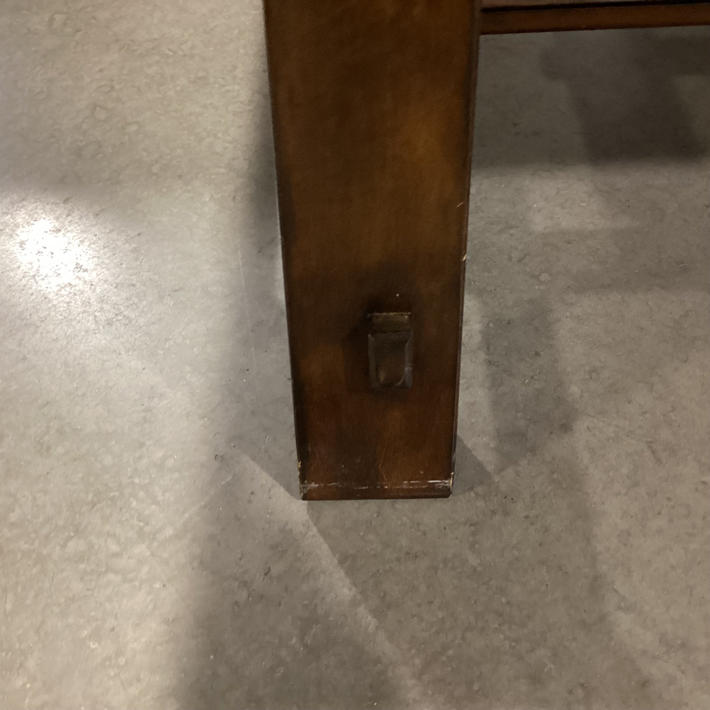 Dark Finish Wood & Faux Stone Coffee Table 50"x 28"x 18.5"