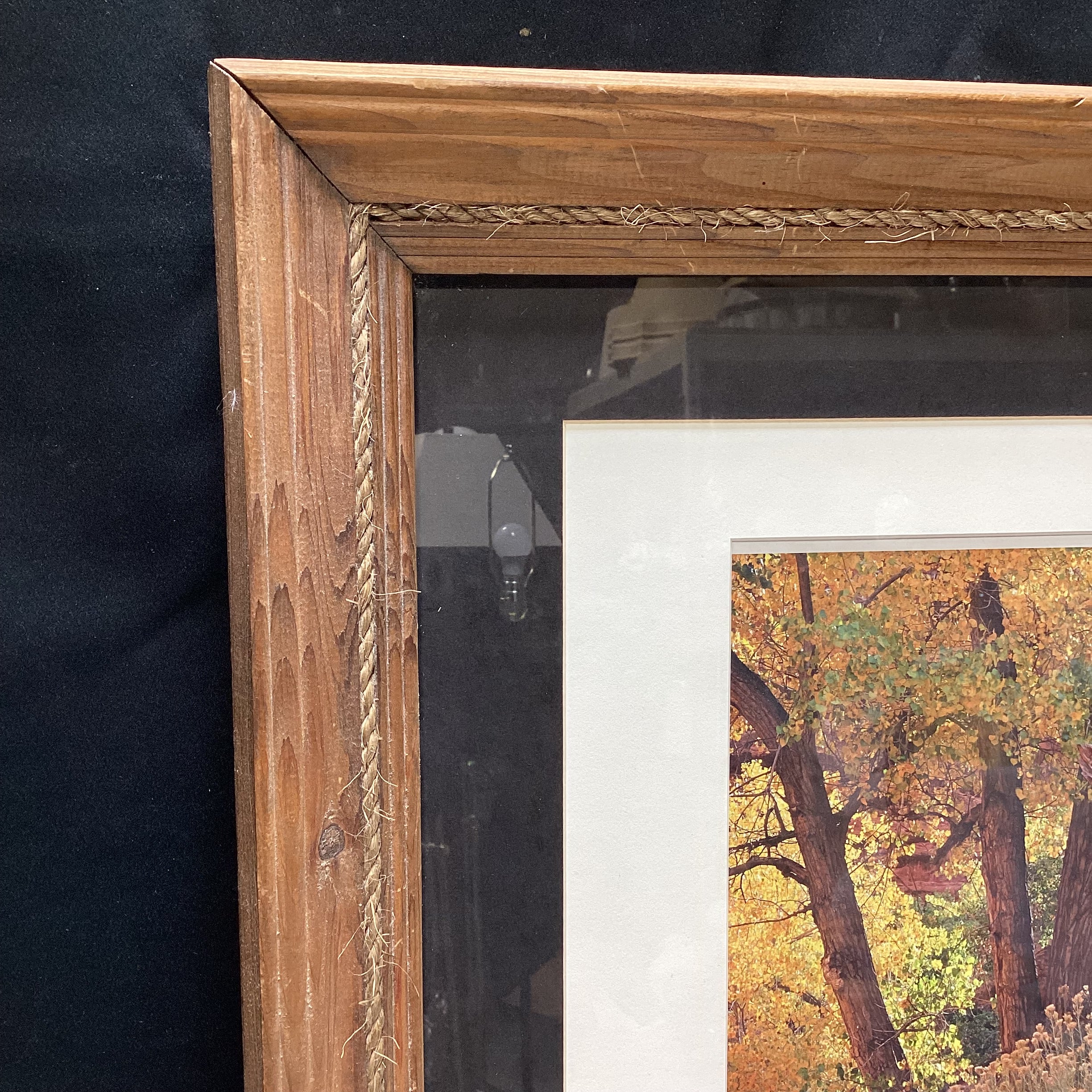 David Coldwell Signed Dessert Photograph In Rustic Wood Frame 28" x 24"