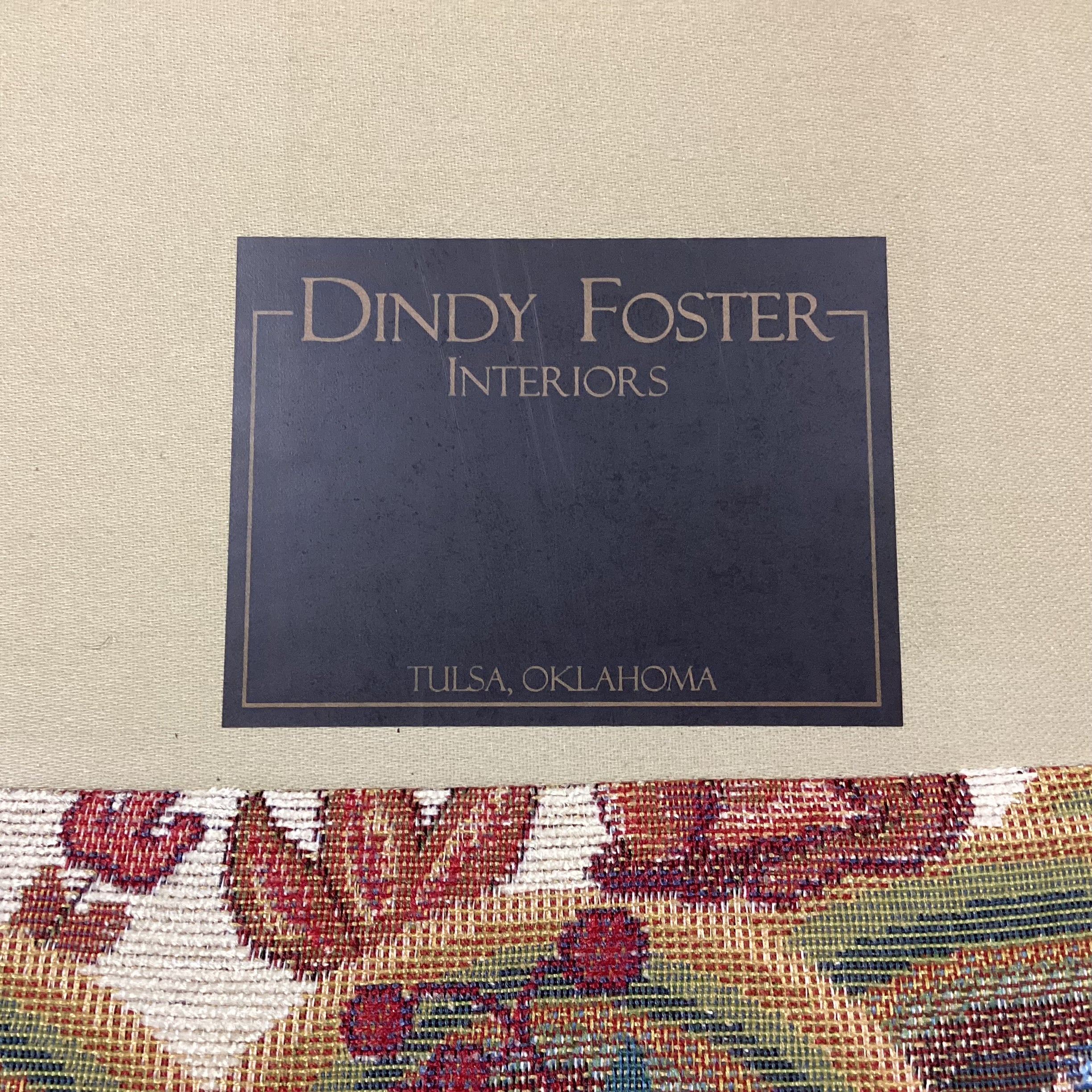 Dindy Foster Interiors Custom Deer Floral Nailhead & Carved Wood Highback Chair 31"x 31"x 47"