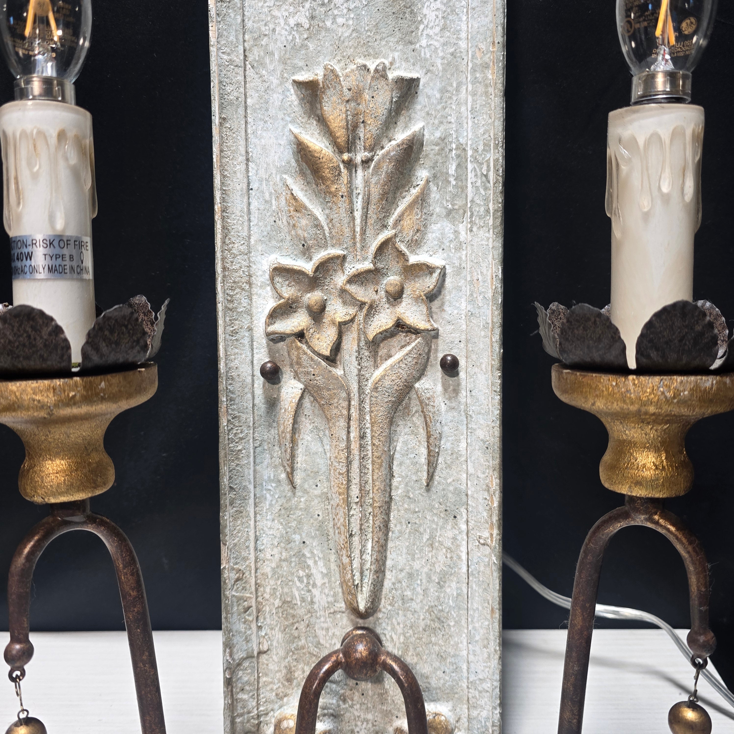 Rustic French Demanor Wall Sconce 11"x5"x20"