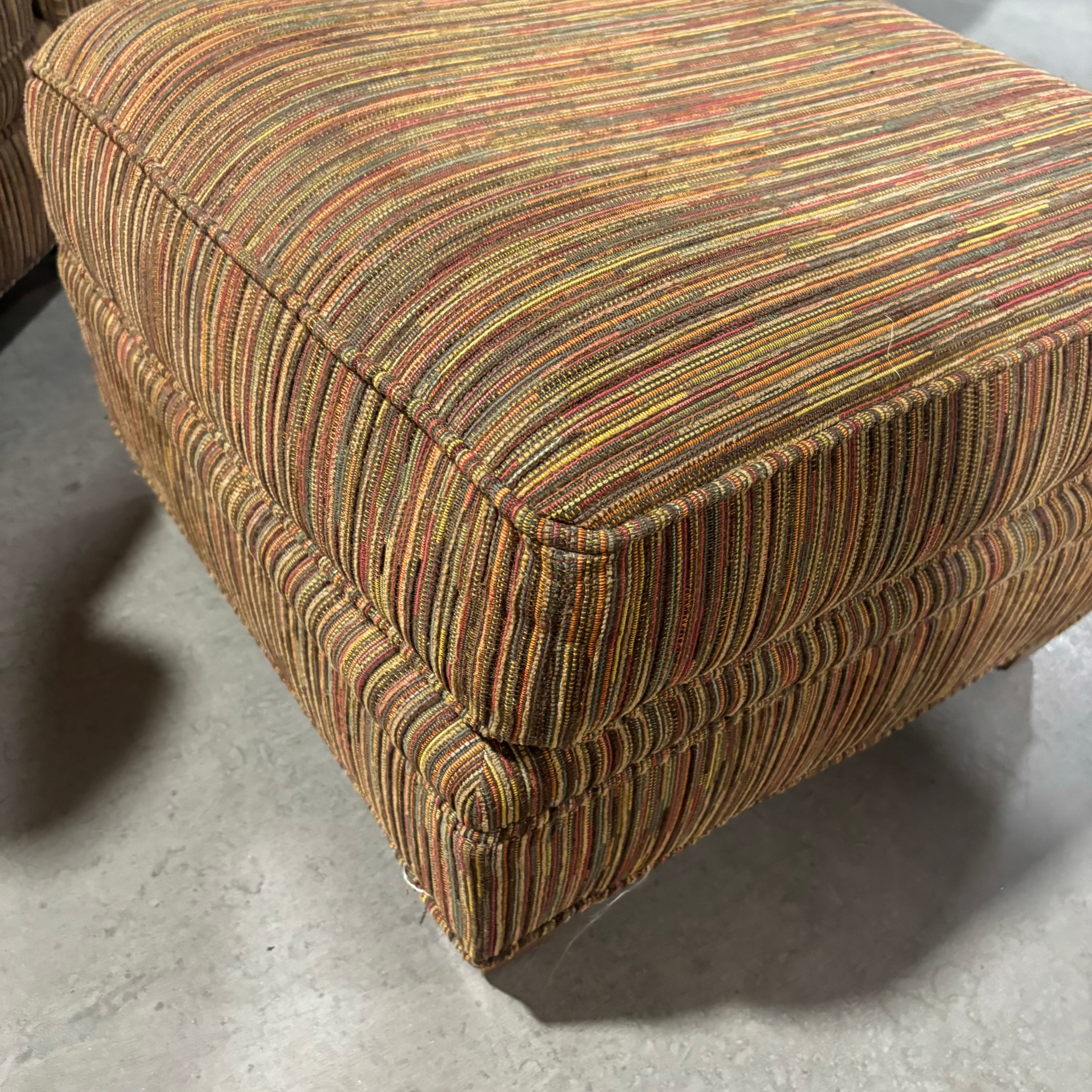 Home Gear Brown Multi Woven with Ottoman Chair 38"x 39"x 31"