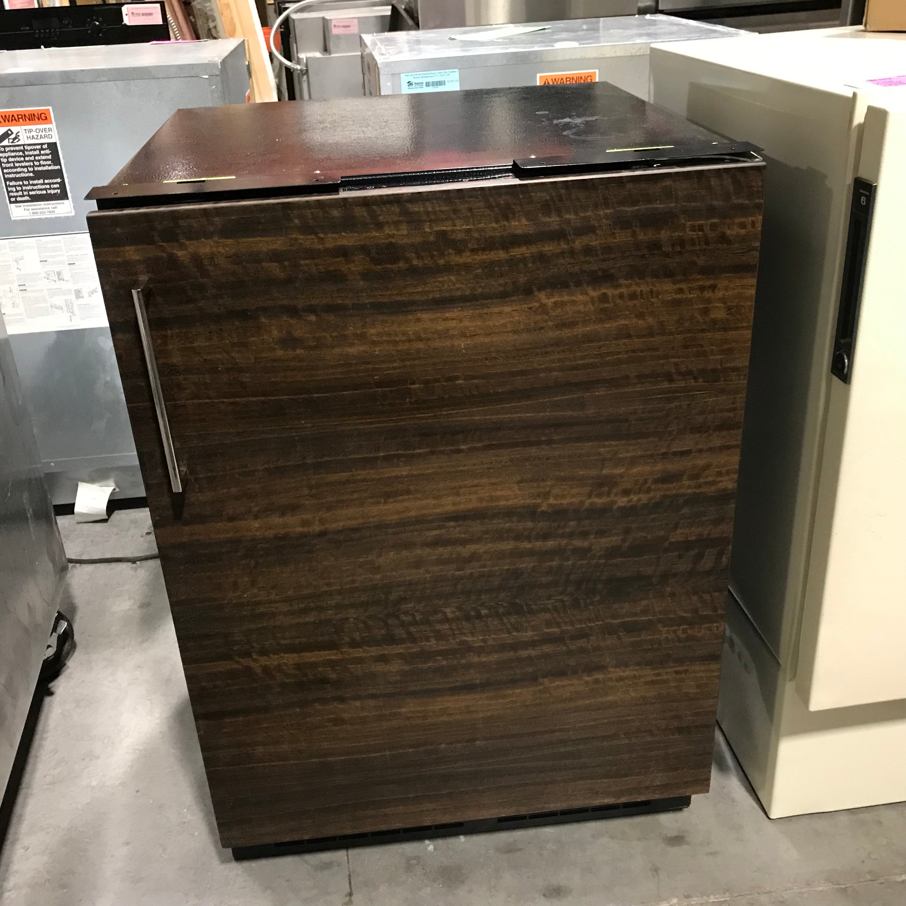 Marvel Model ML24BRP3RD Wood Paneled Door Under-The-Counter Refrigerator 24"x 24"x 34"