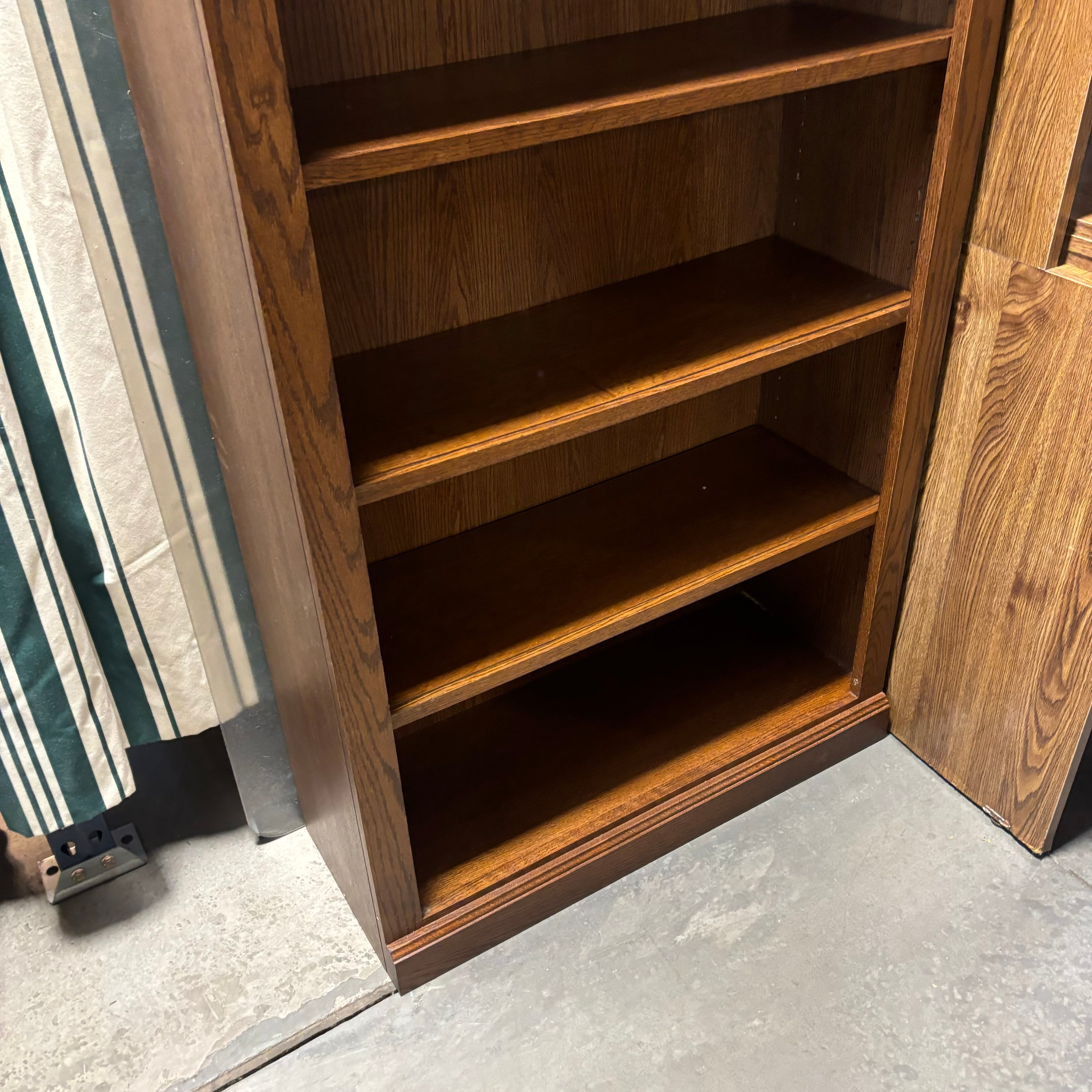 Solid Dark Wood 6 Shelf Bookcase 32"x 14"x 84"