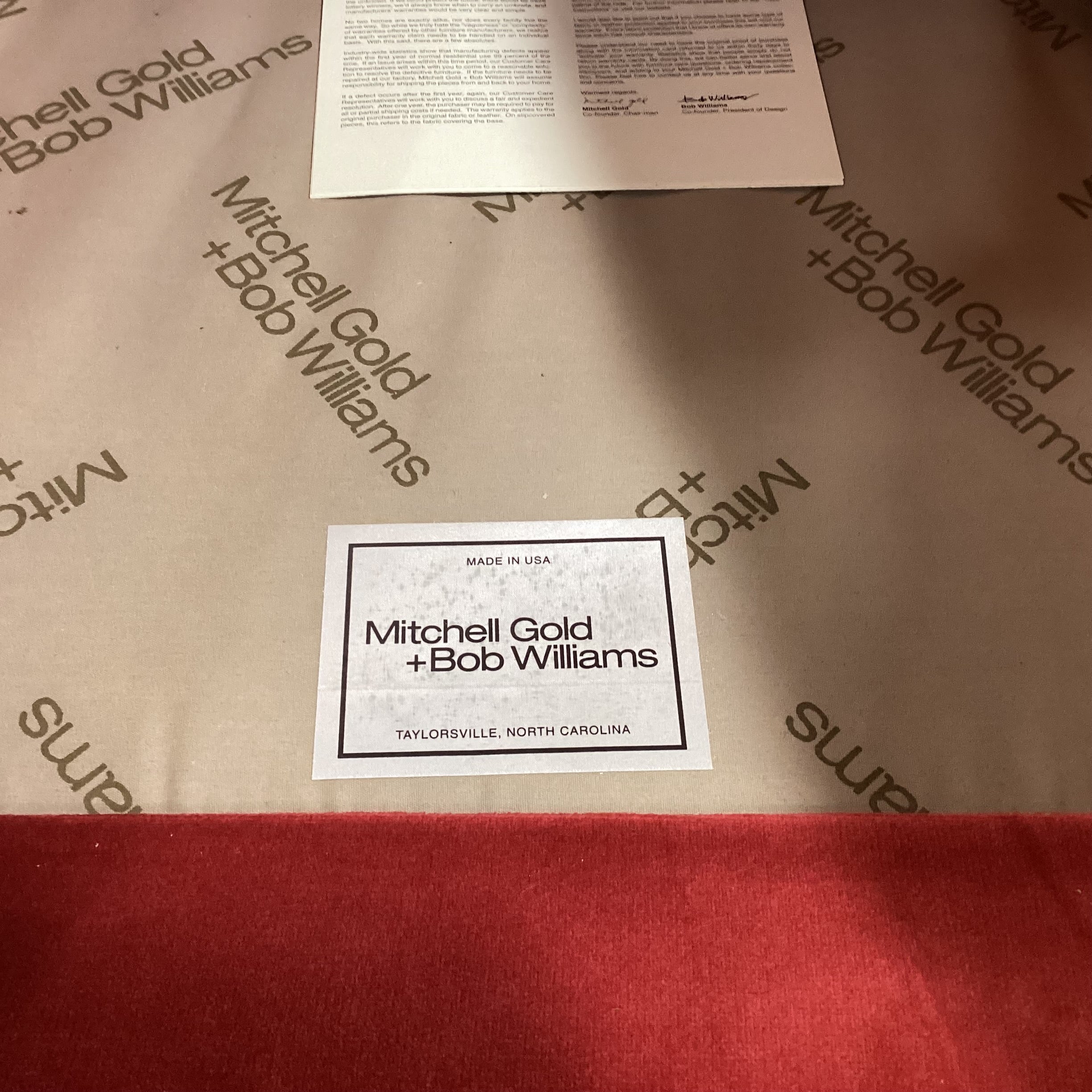 Mitchell Gold & Bob Williams Red Velvet & Chrome Chair 31"x 34"x 30"