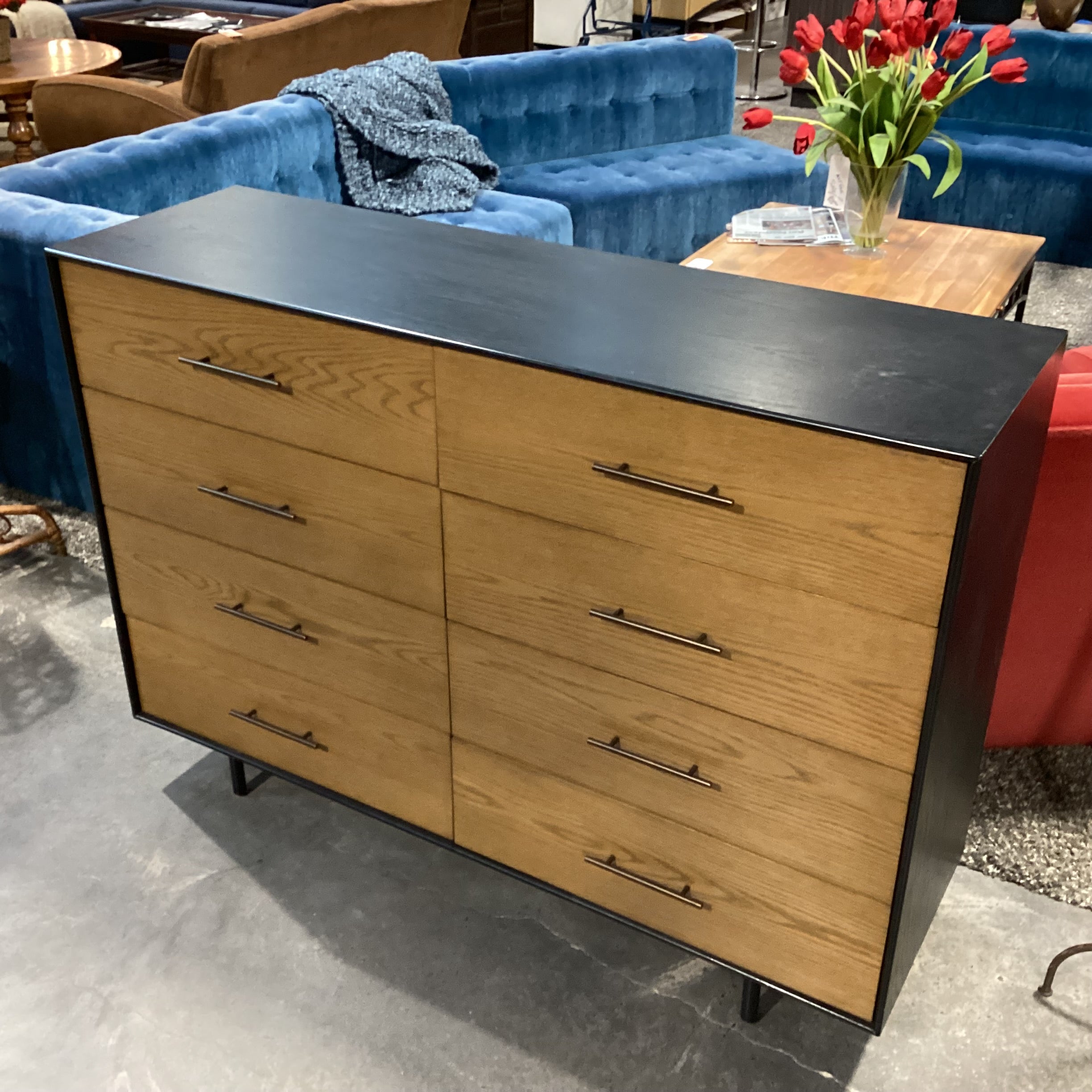 Four Hands 2 Tone Wood August 8 Drawer Dresser 59"x 19"x 43"