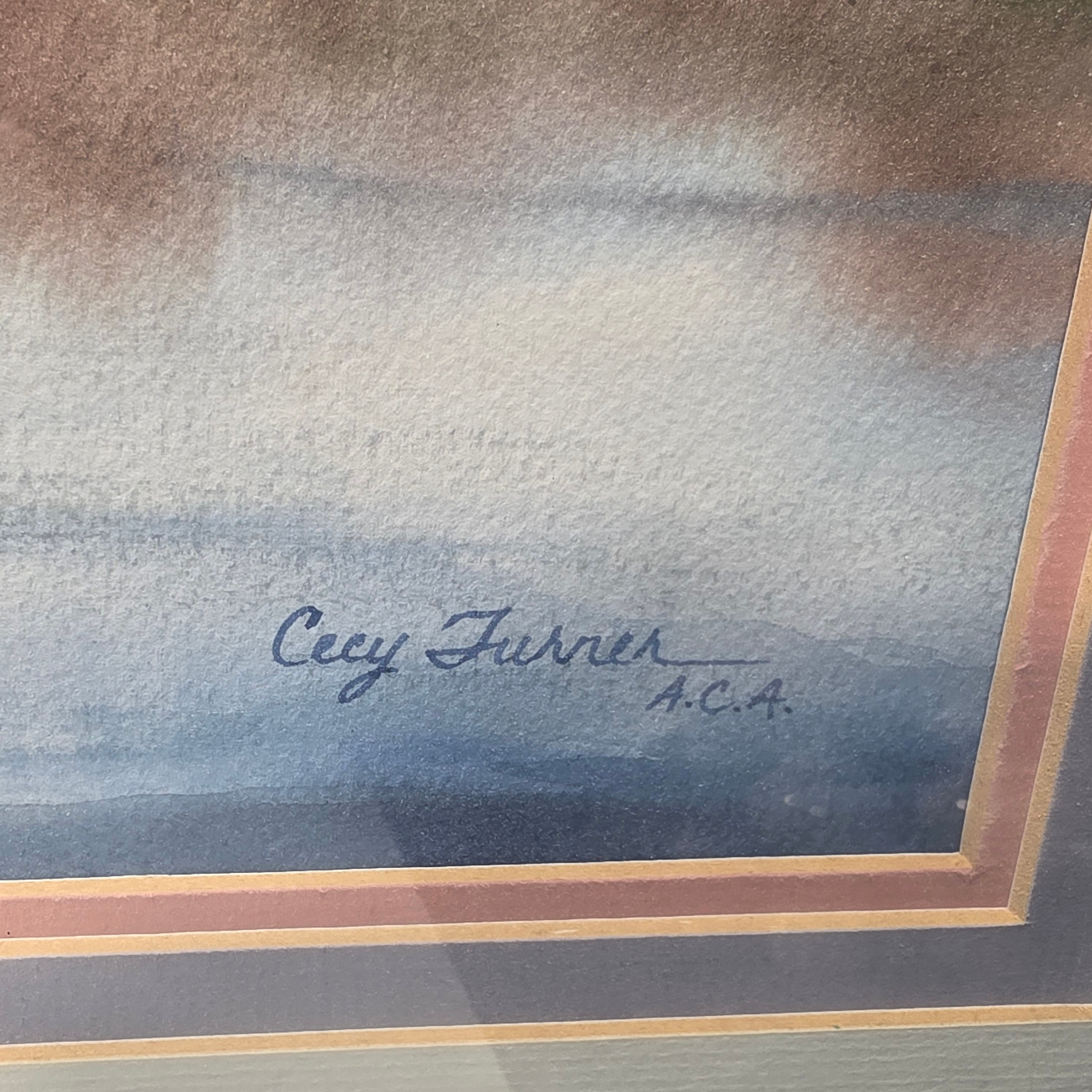 Cecy Turner Woods, Water and Ducks Lithograph 29"x23"