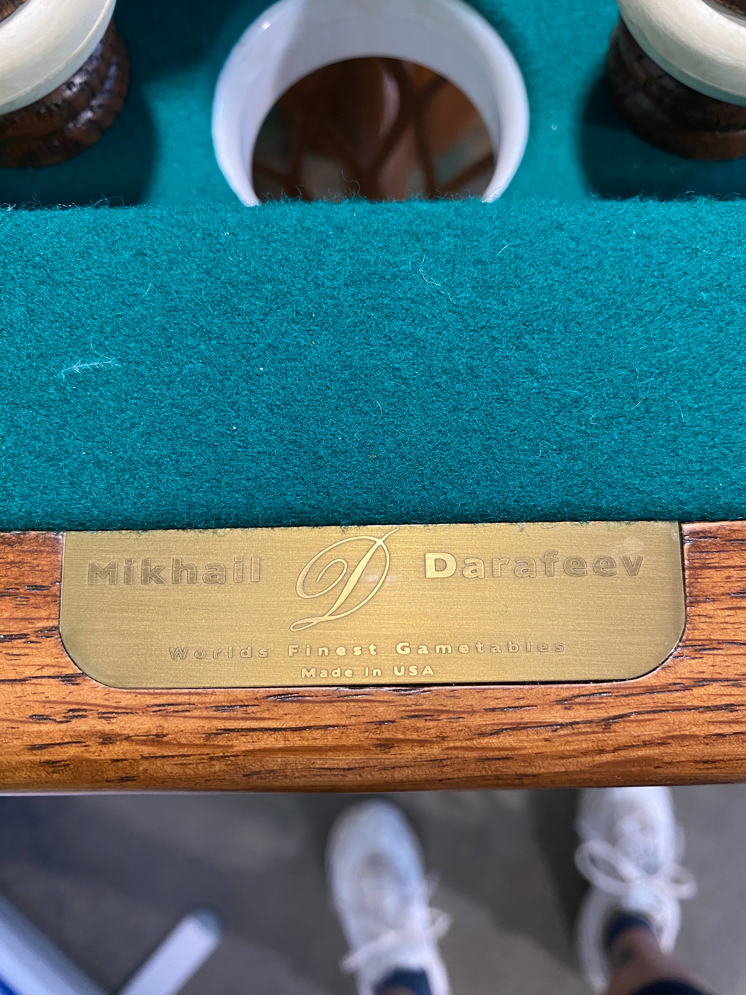 Mikhail Darafeev 3 in 1 Green Felt, Mother of Pearl Inlay Solid Wood Pedestal with Lion's Paw Feet Game Table 54"x 54"x 31.5"