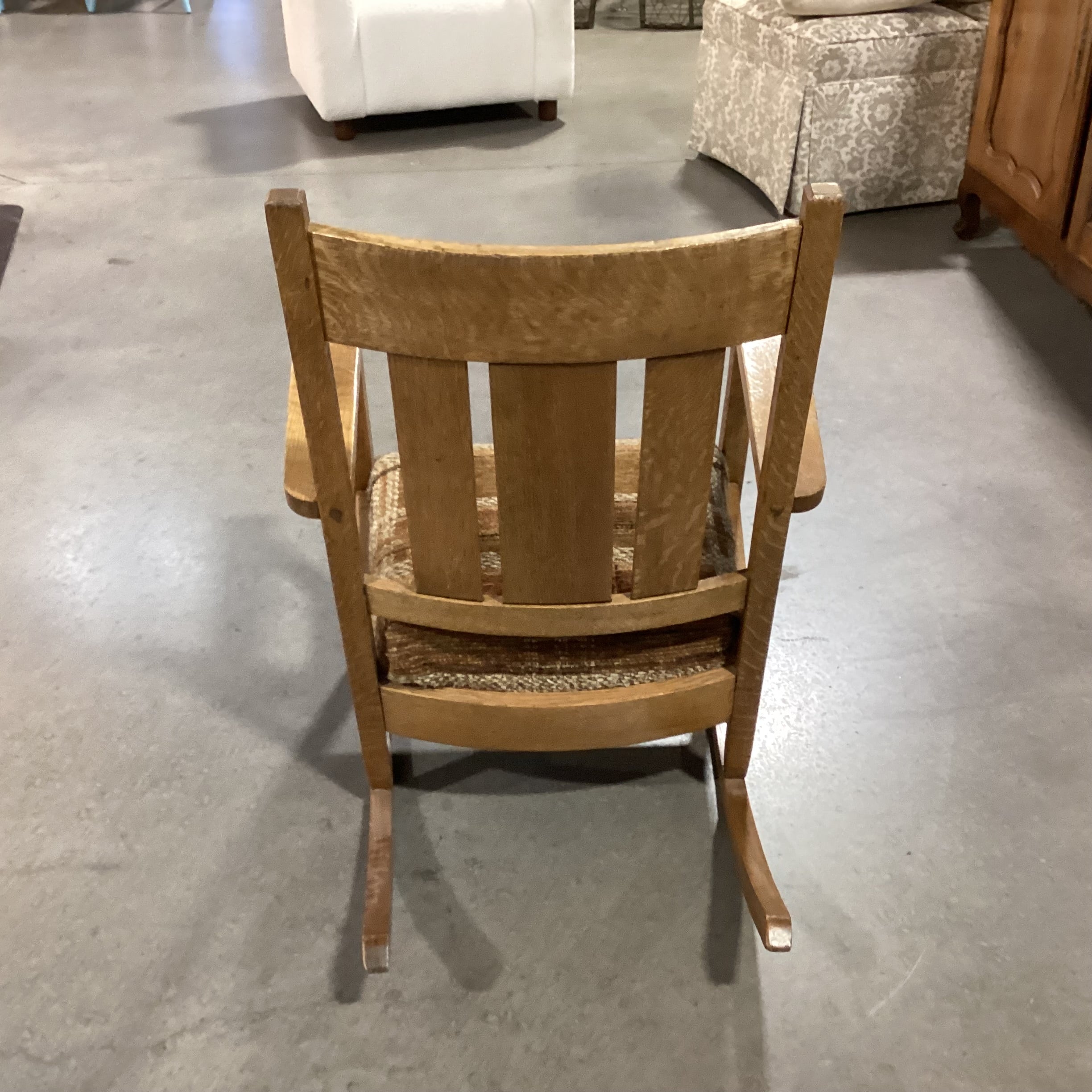 Antique Mission Style Oak Rocking Chair 26"x 32"x 35"