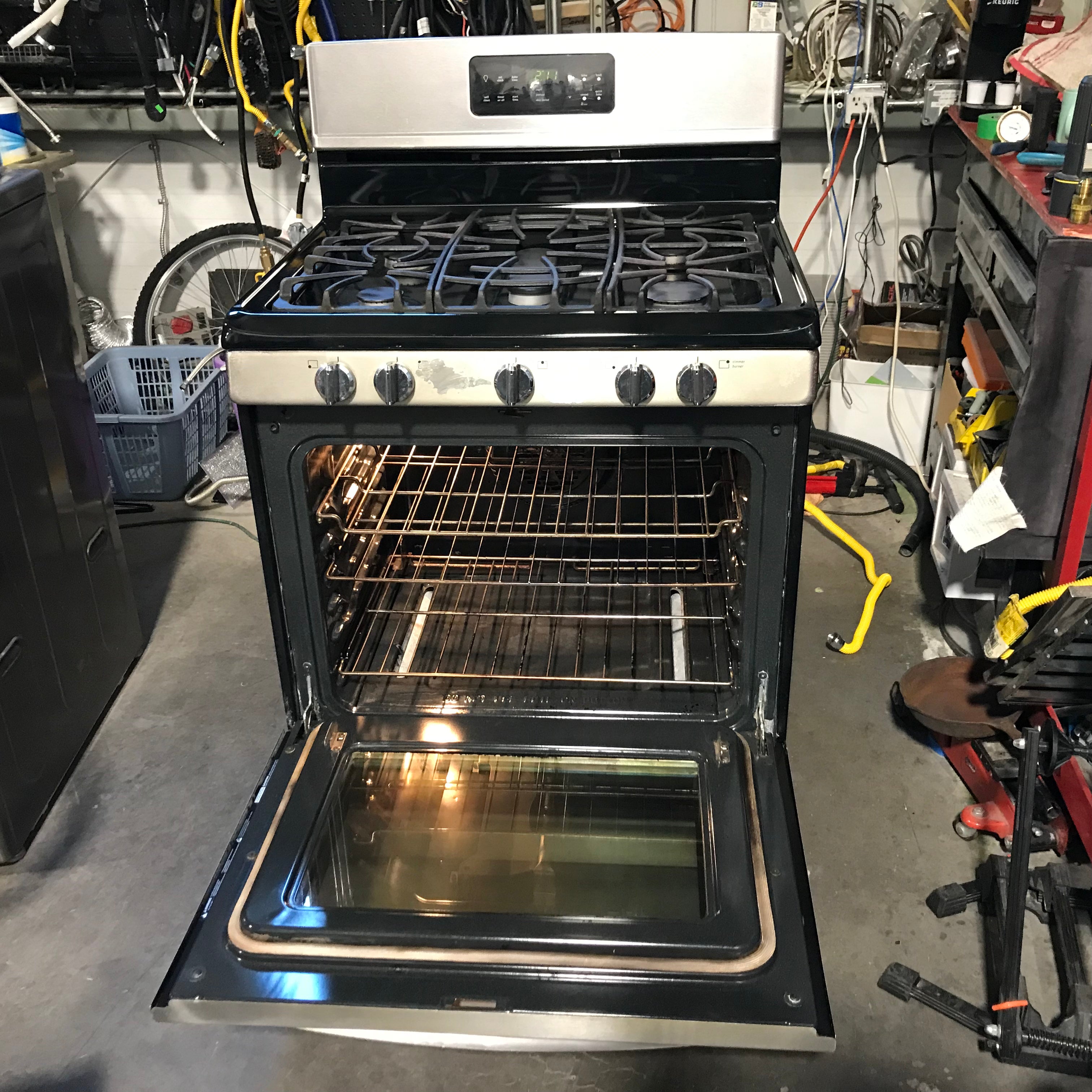 Frigidaire Stainless Steel 5 Burner Gas Range 30"x 26"x 47"