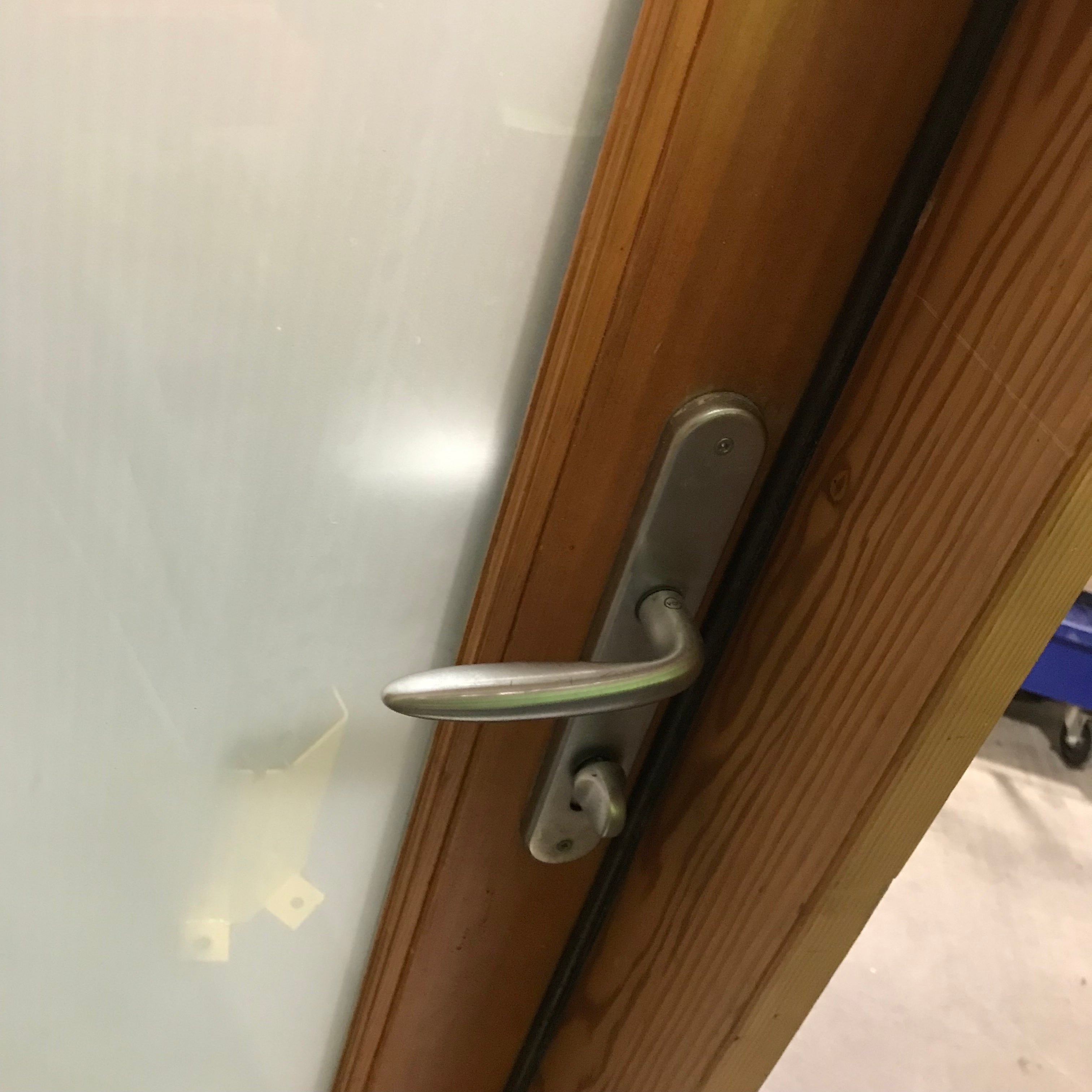 36.5"x 94.25"x 6.5" Rough Opening Aircraft Aluminum Frosted Glass Exterior Door with Jamb