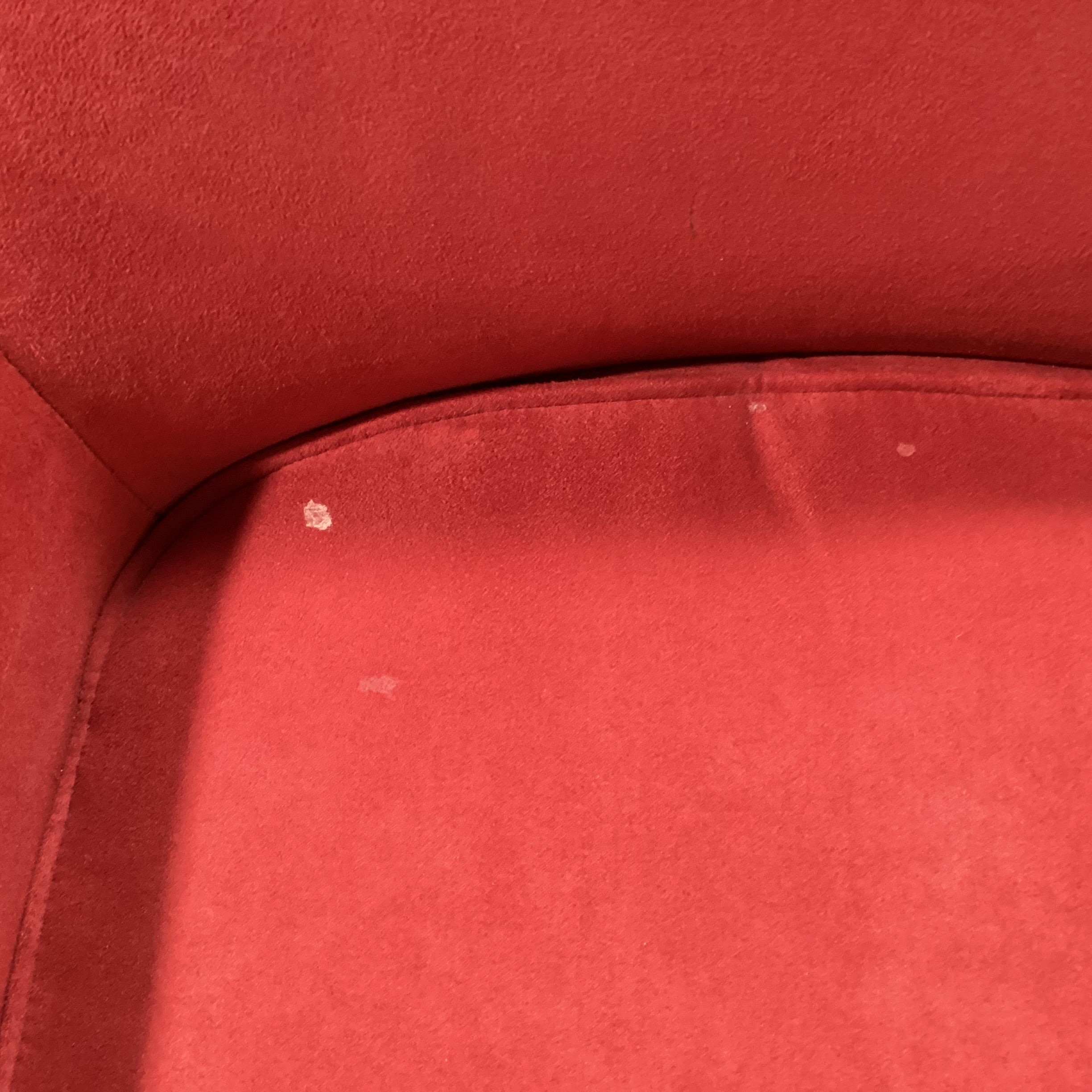 American Leather Furniture Mid Century Style Red Ultra Suede Chair 24"x 35"x 36"