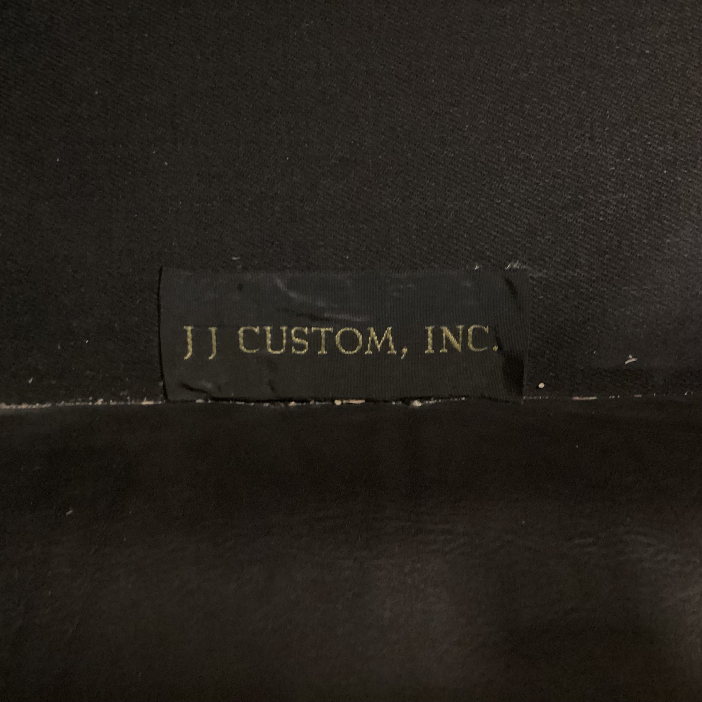 JJ Custom Dark Espresso Leather Tufted Down Mix with Nailhead Detail Sofa 98"x 40"x 36"
