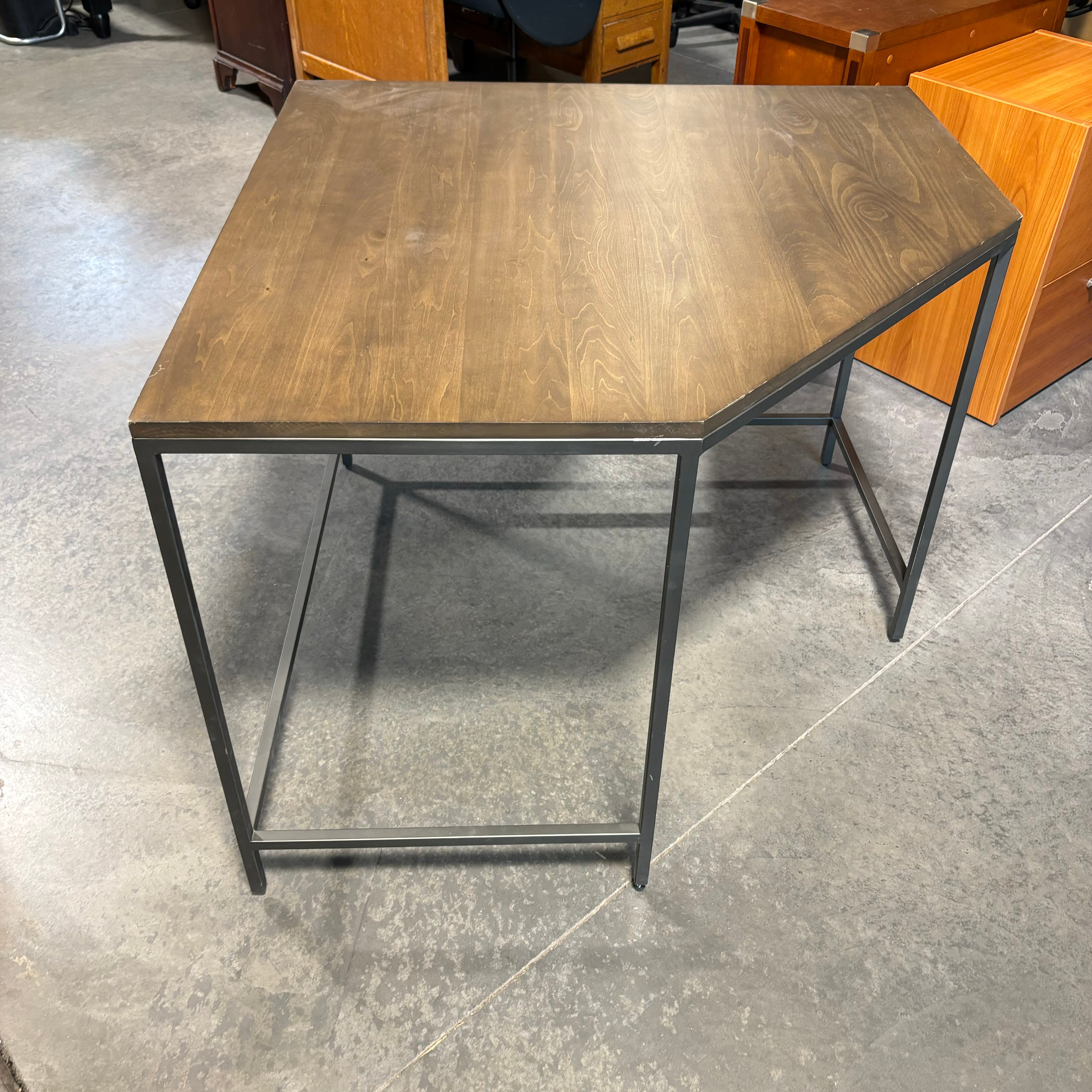 Wood Style Laminate with Steel Base Corner Desk 58"x 45"x 32"