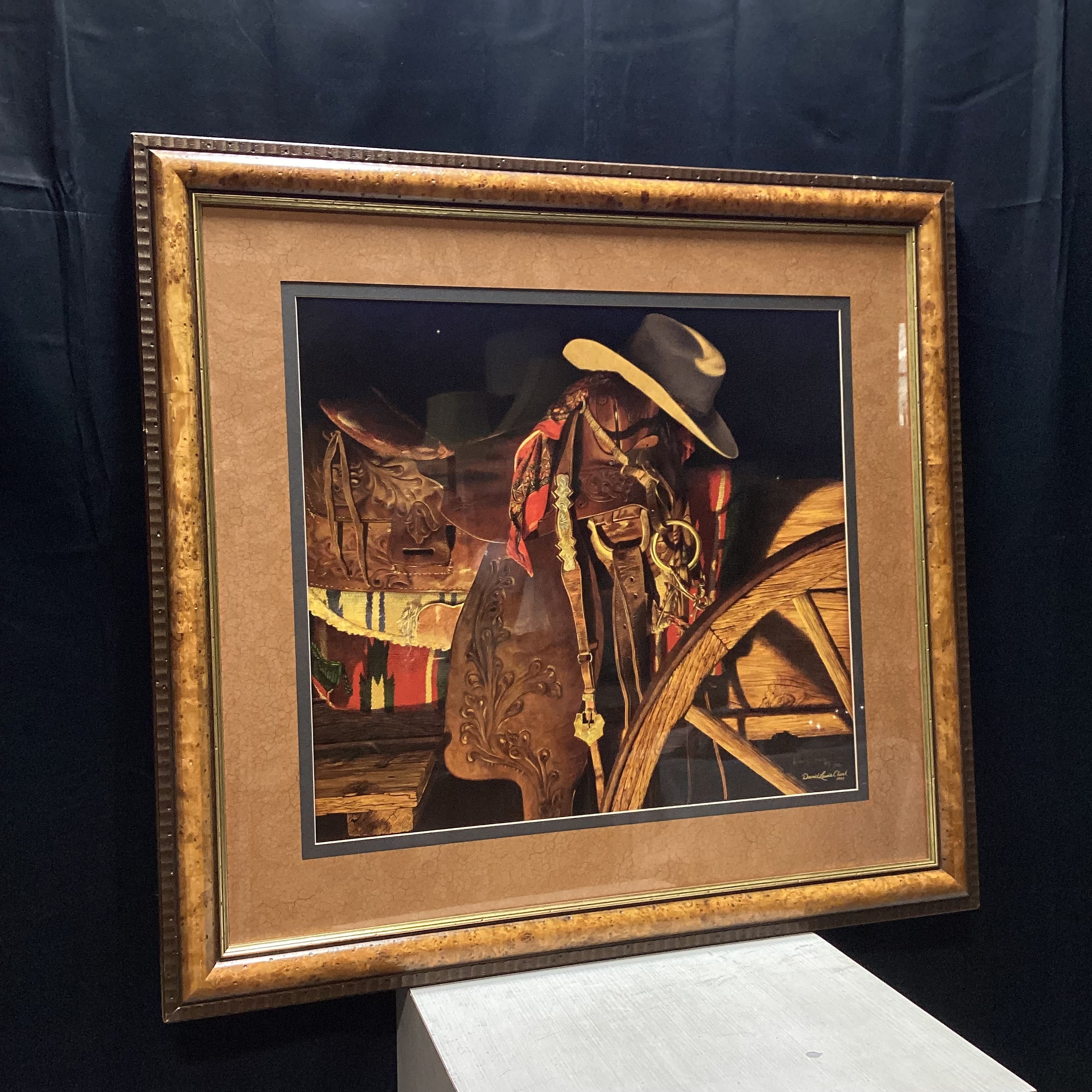 David Lewis Clark Signed Limited Edition Framed Painting Print 40" x 37"