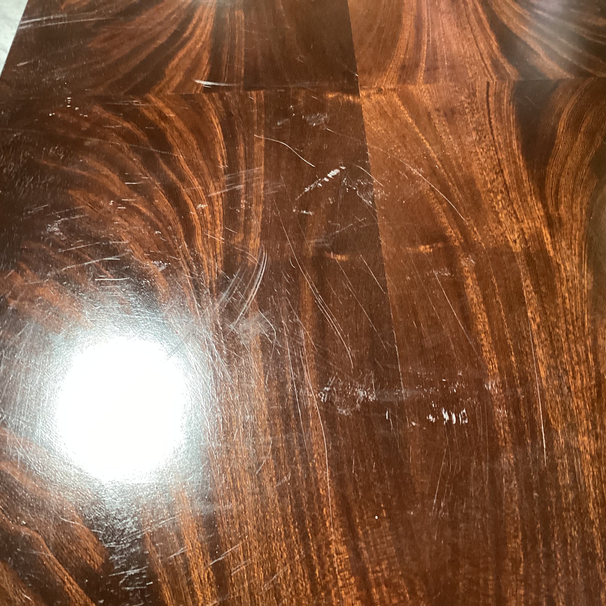 Modern Matched Finished Veneer & Wood 4 Door with Shelves Credenza 71"x 18"x 30"