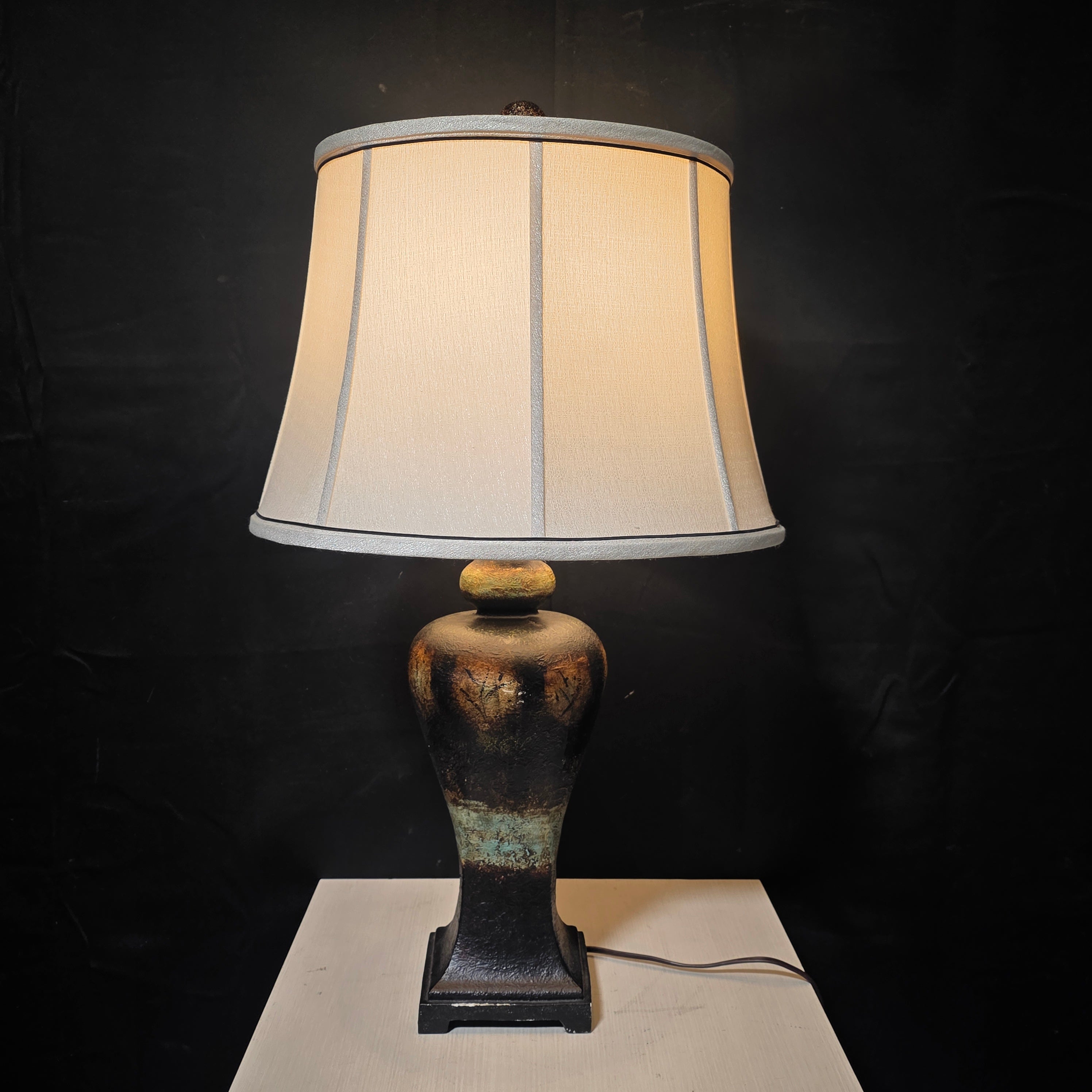 Crestview Collection Ashston Rustic Resin Table Lamp 18"Dx33"