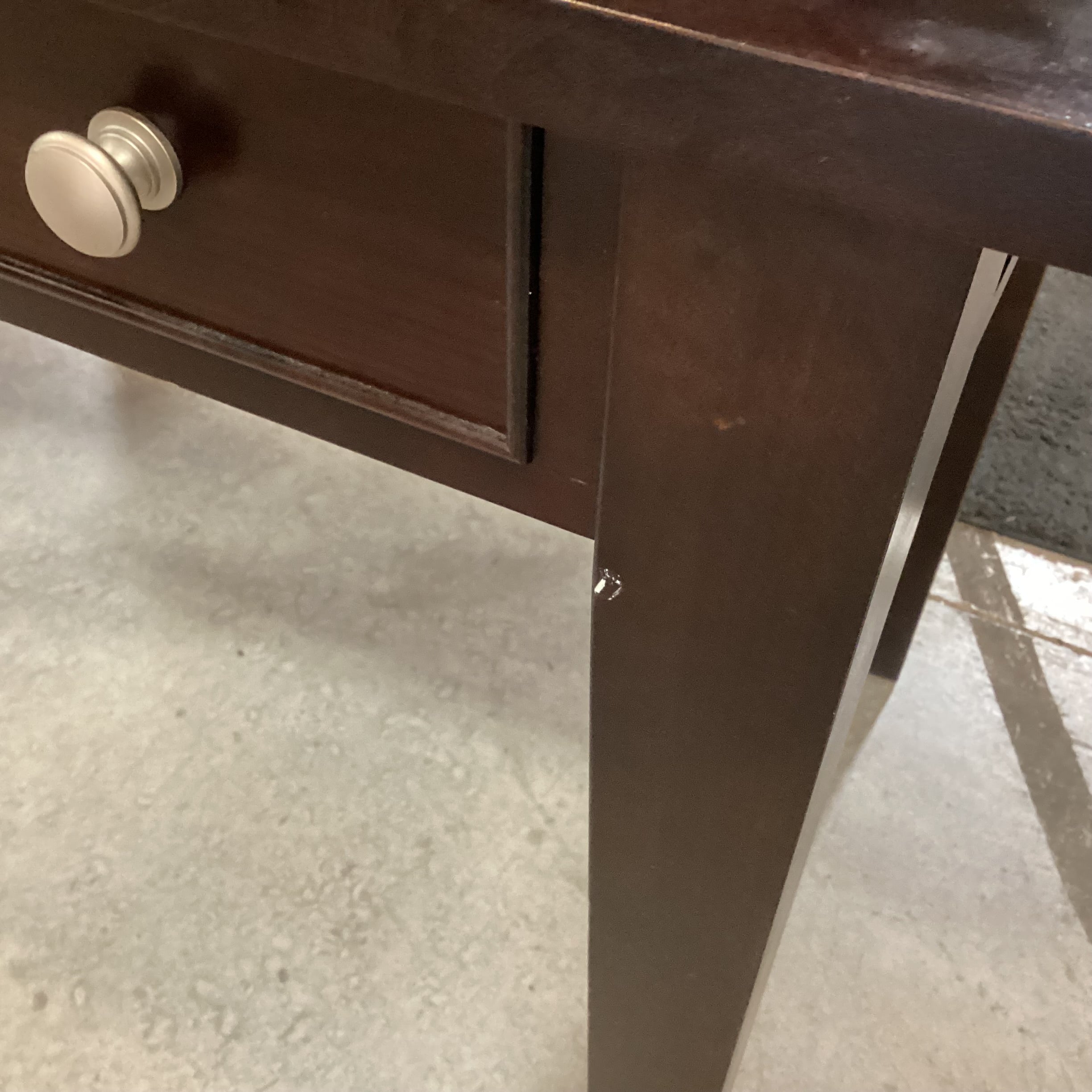 Winners Only Dark Finish Wood 3 Drawer Desk 54"x 24"x 30.5"