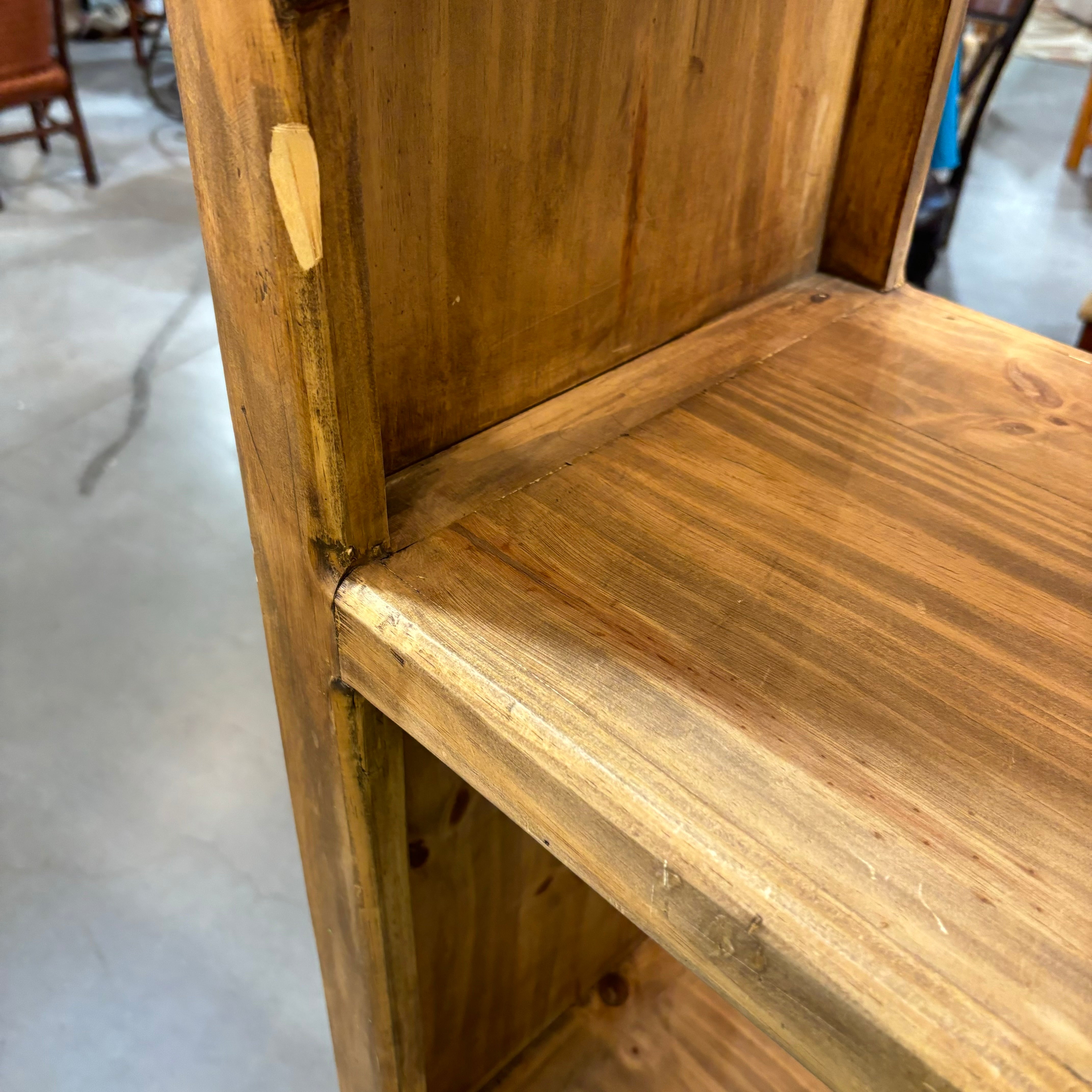 Natural Style Solid Pine 9 Cubby with 3 Drawers Bookcase 49"x 14"x 75"