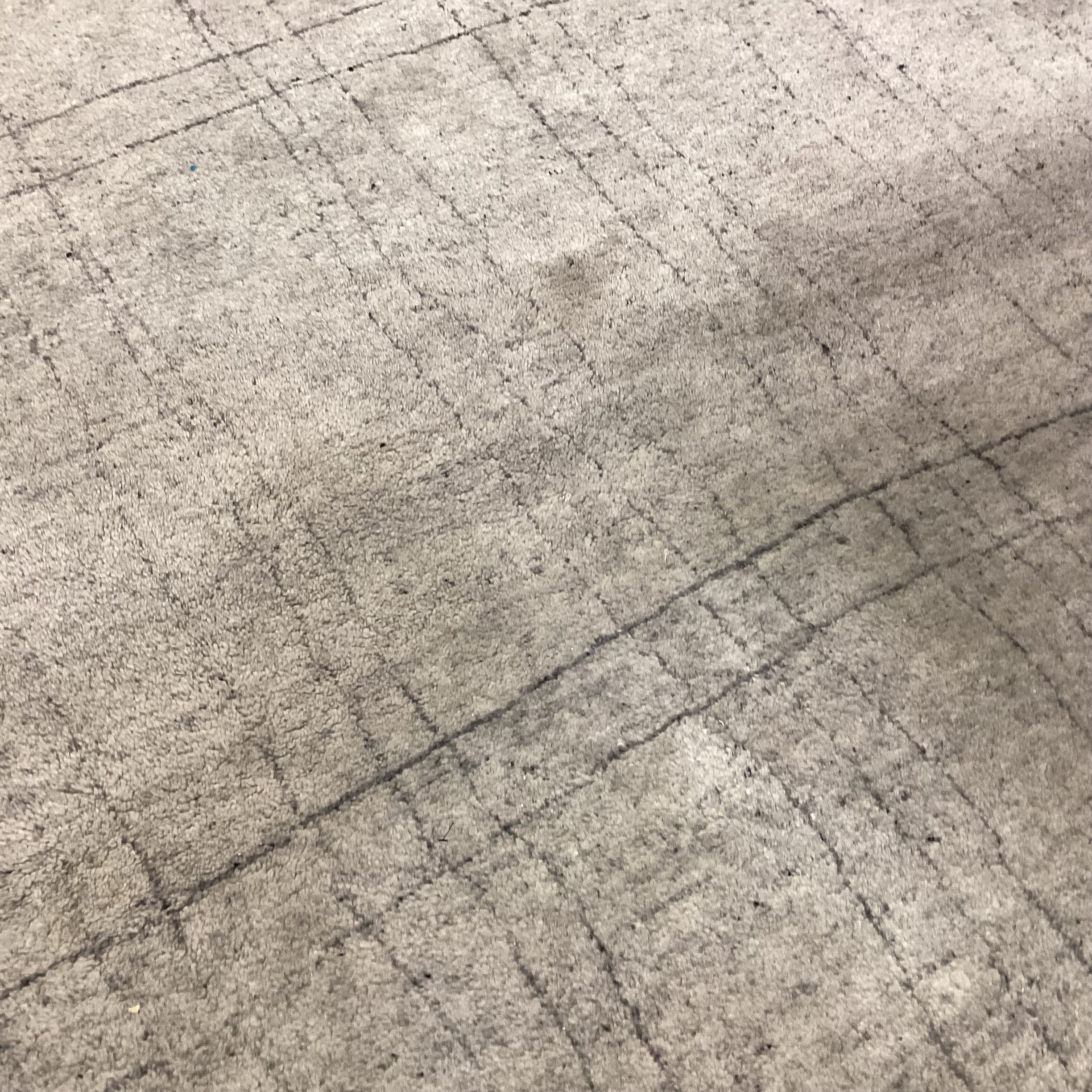 Cream & Grey Hand Woven Wool Rug 12'x 15'