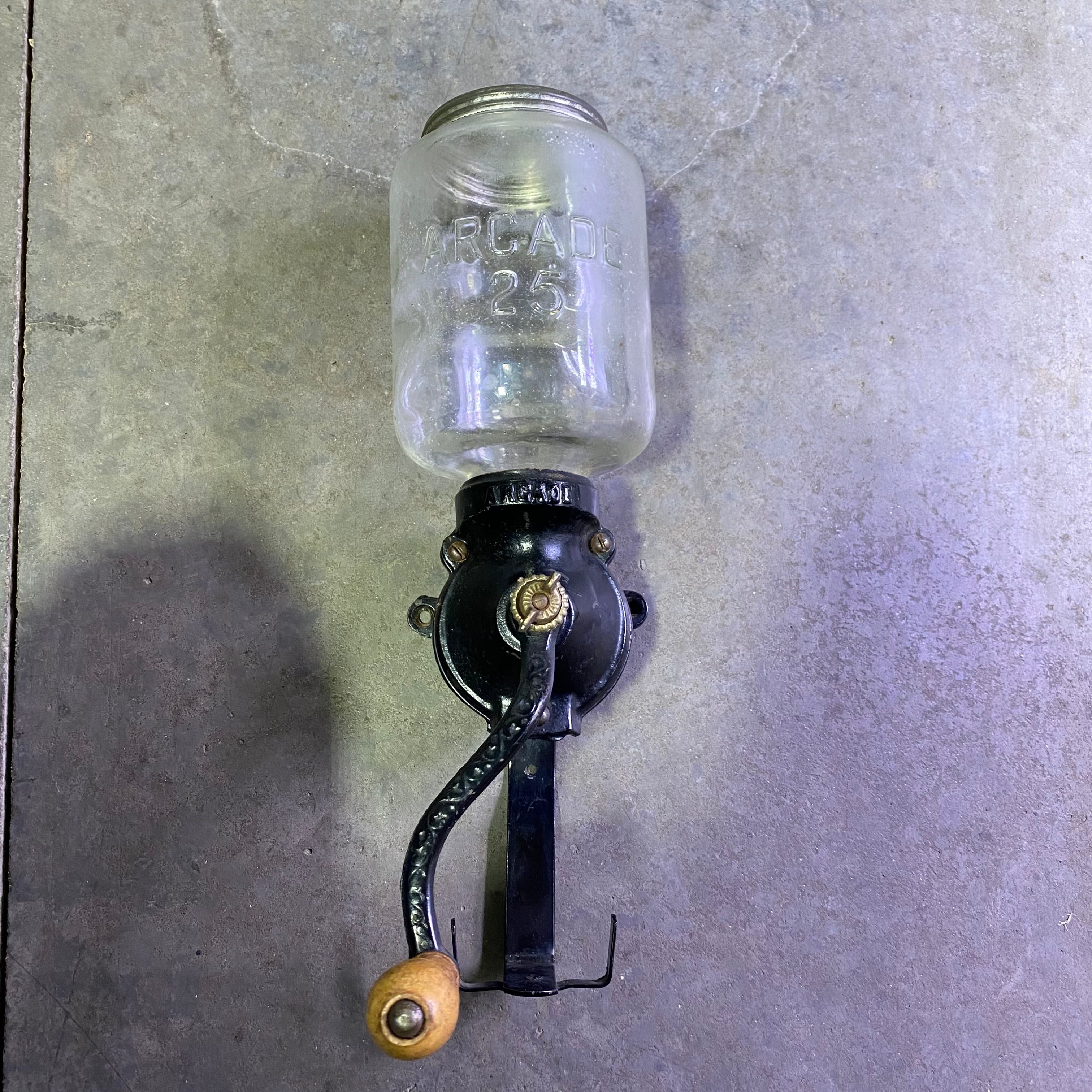Vintage Arcade Coffee Grinder 6" dia. x 15"
