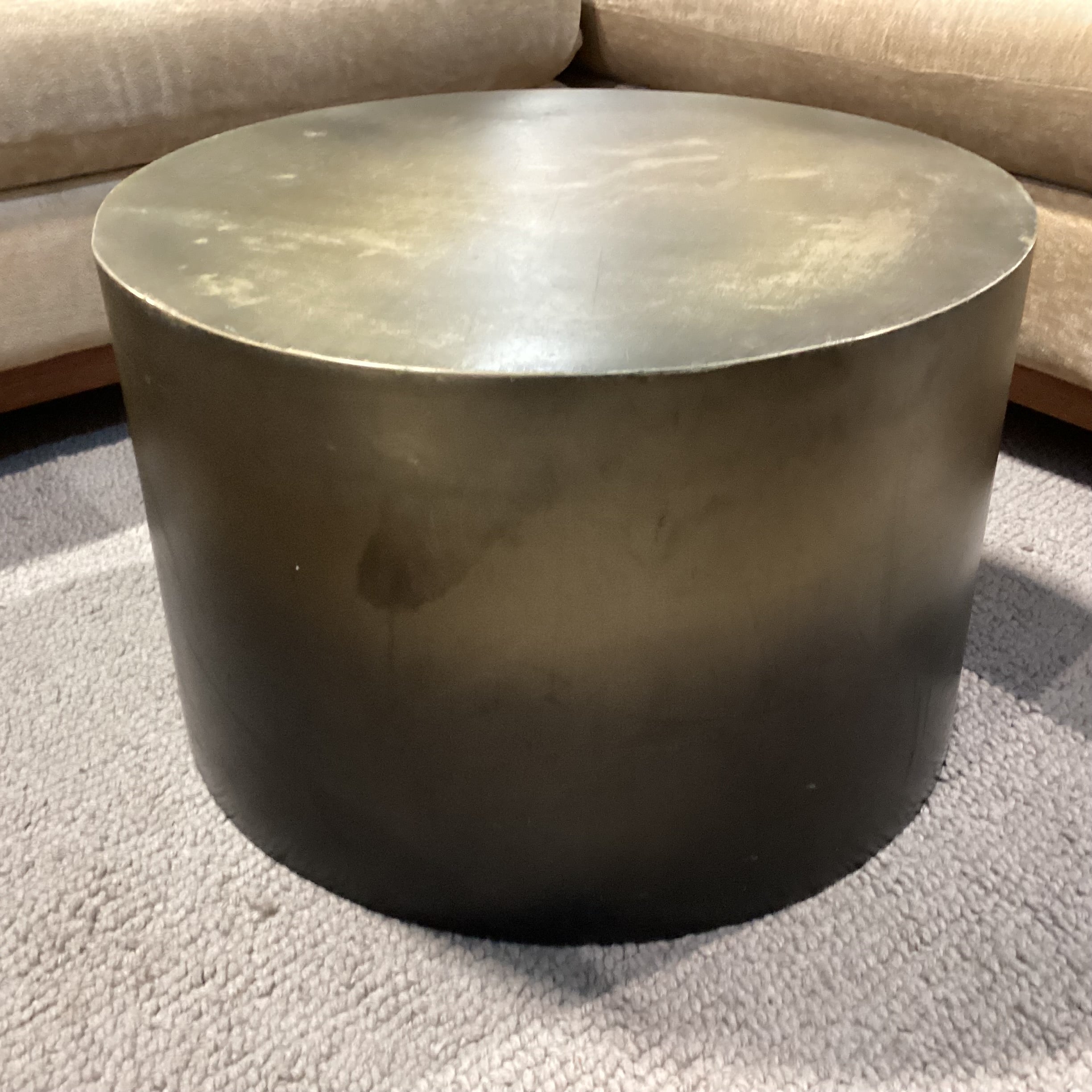 Four Hands Cameron Ombre Gold & Iron Bunching Accent Table 25" Diameter x 16.5"