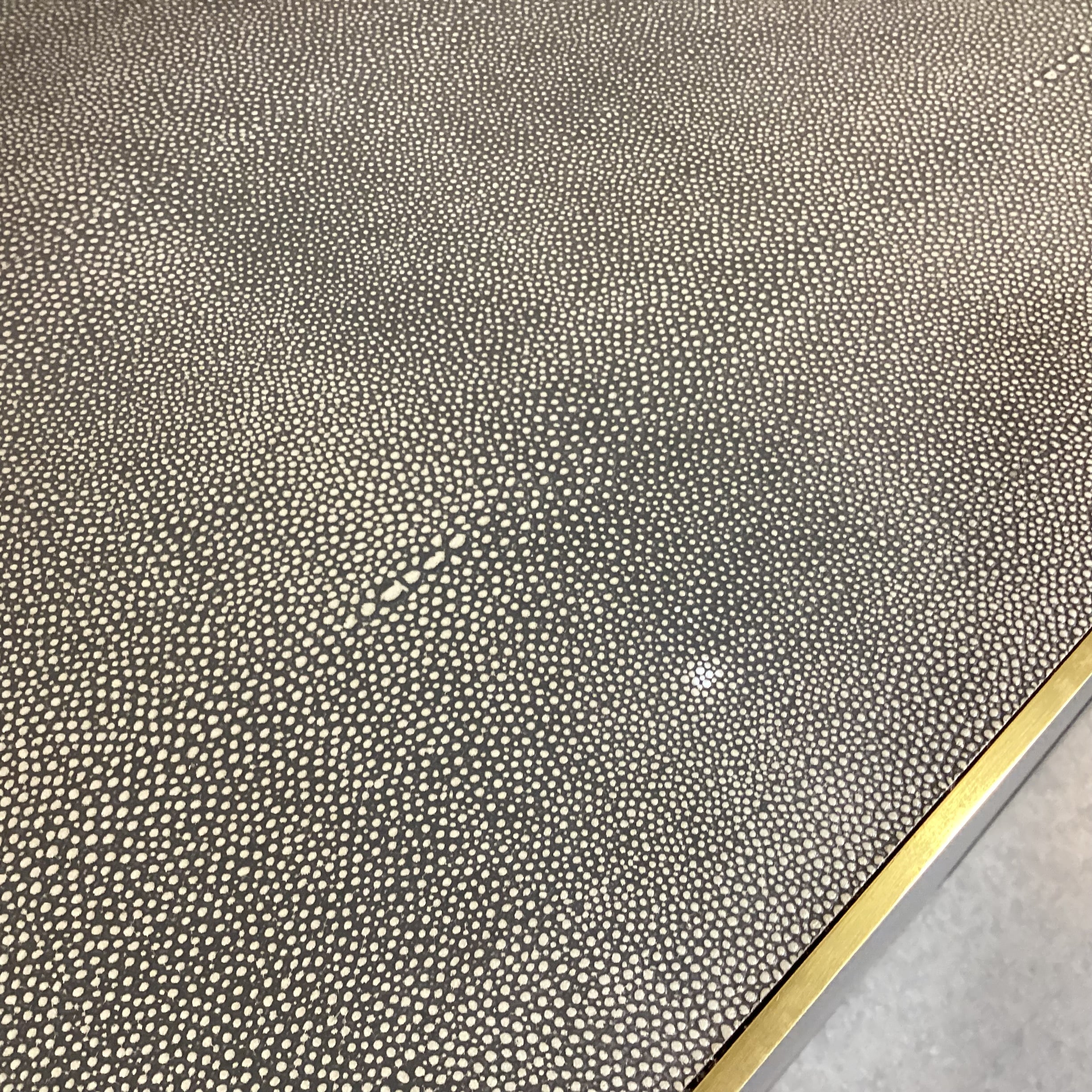 Restoration Hardware Saunderson Shagreen & Brass Cabinet Console 42"x 21"x 30.5"